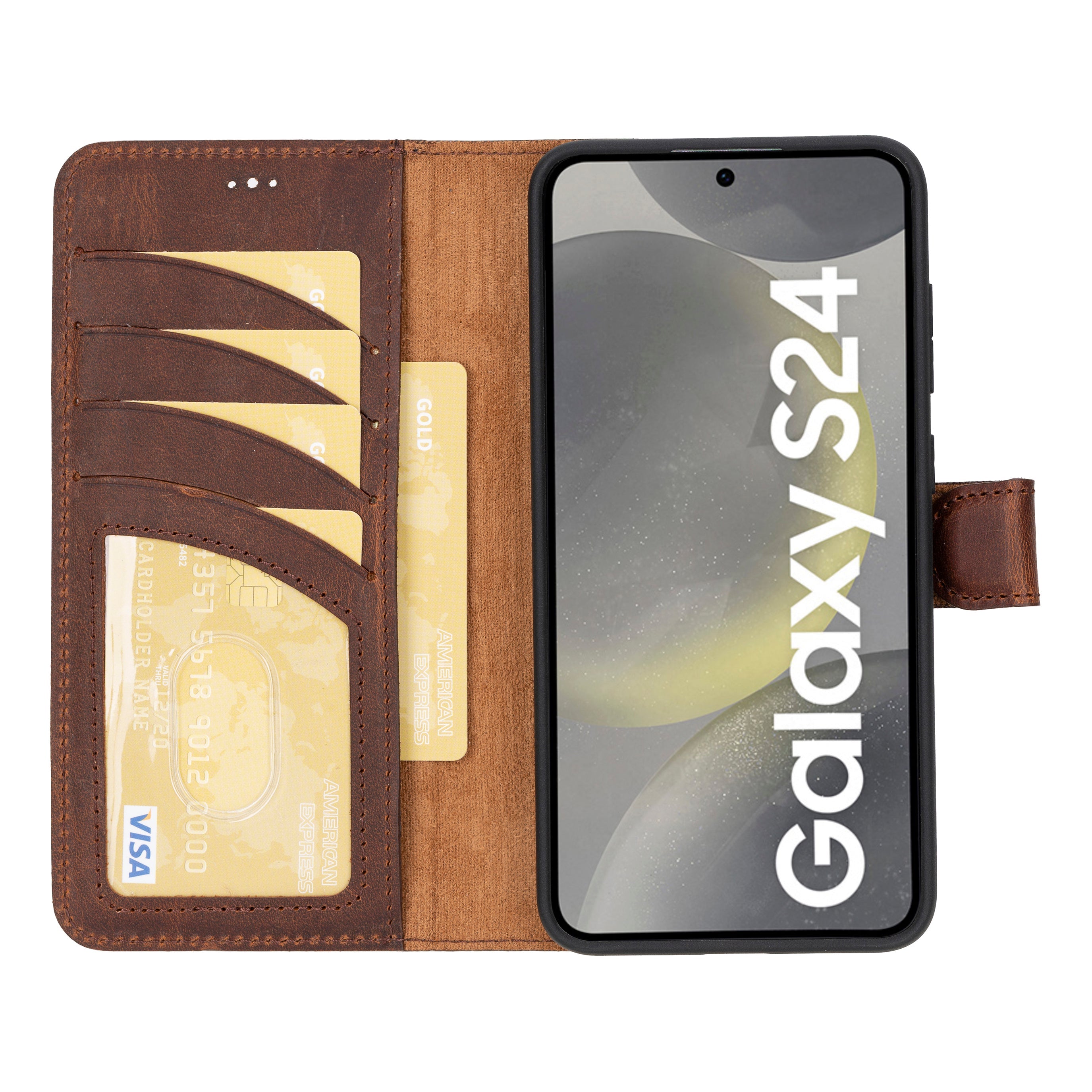 Magic Samsung Galaxy S24 Plus Detachable Leather Wallet Case