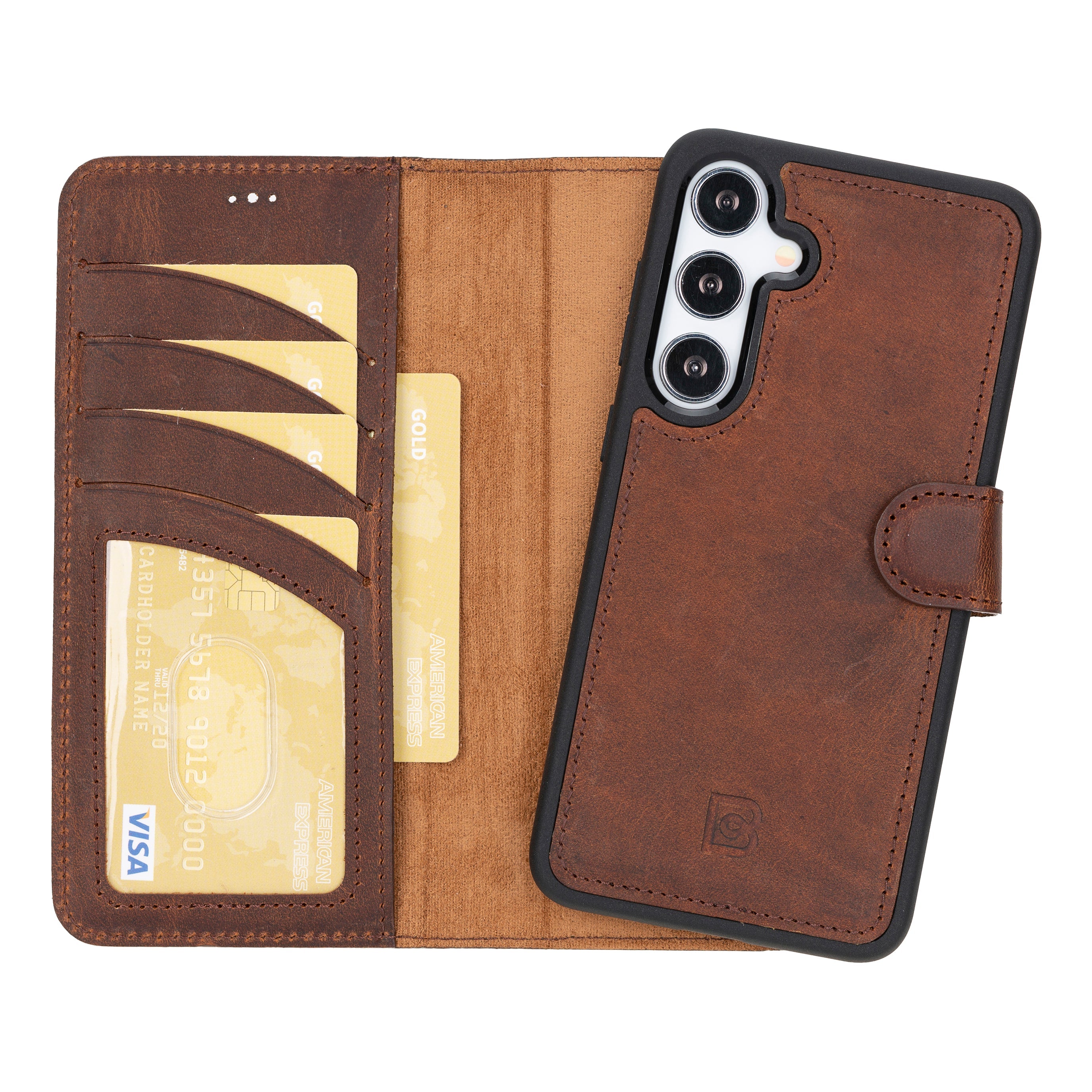 Magic Samsung Galaxy S24 Plus Detachable Leather Wallet Case