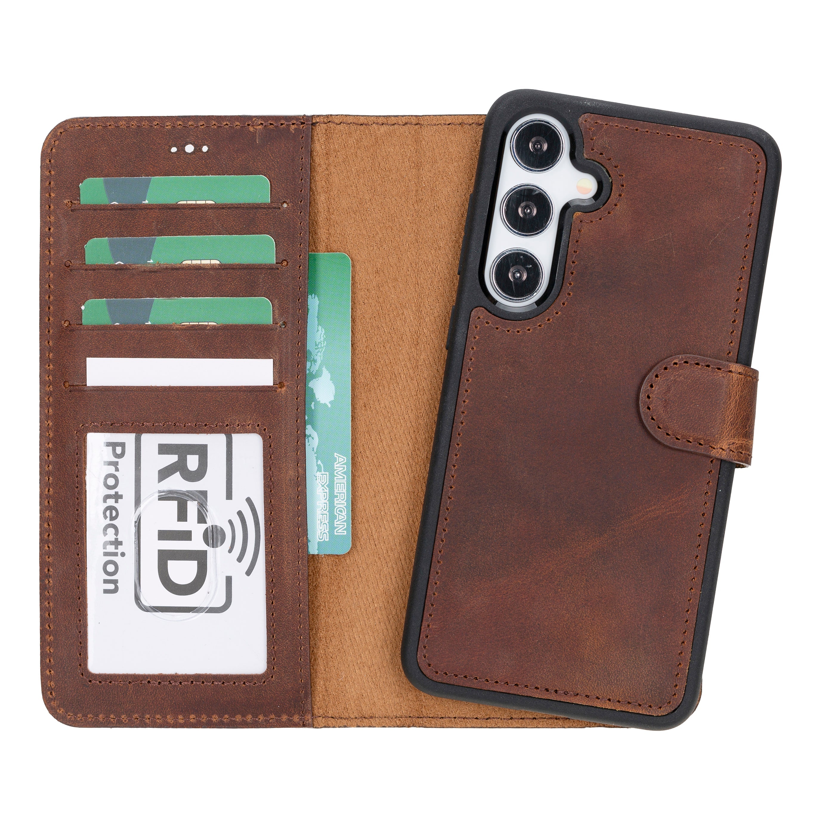 Magic Samsung Galaxy S24 Ultra Leather Detachable Wallet Case