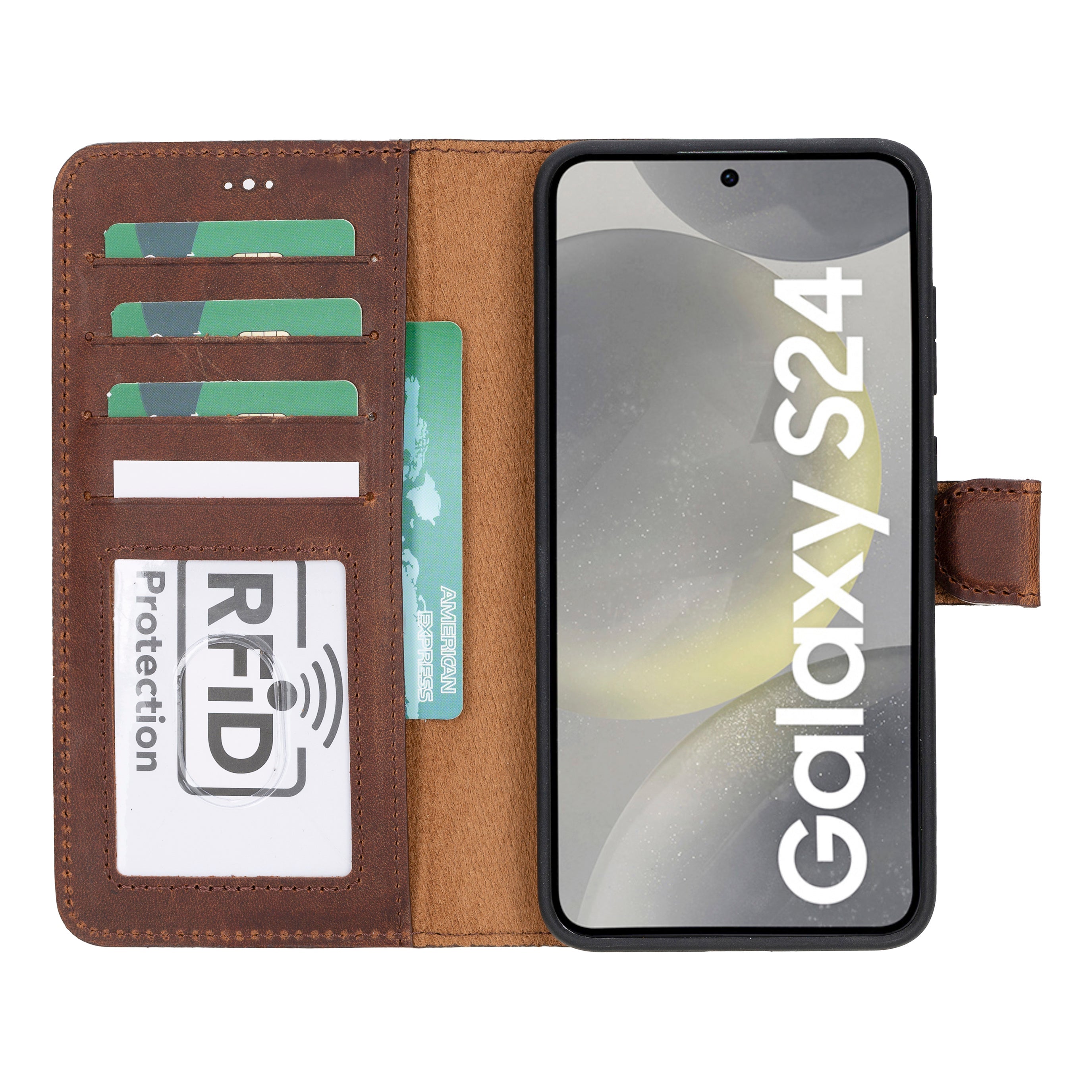 Magic Samsung Galaxy S24 Ultra Leather Detachable Wallet Case