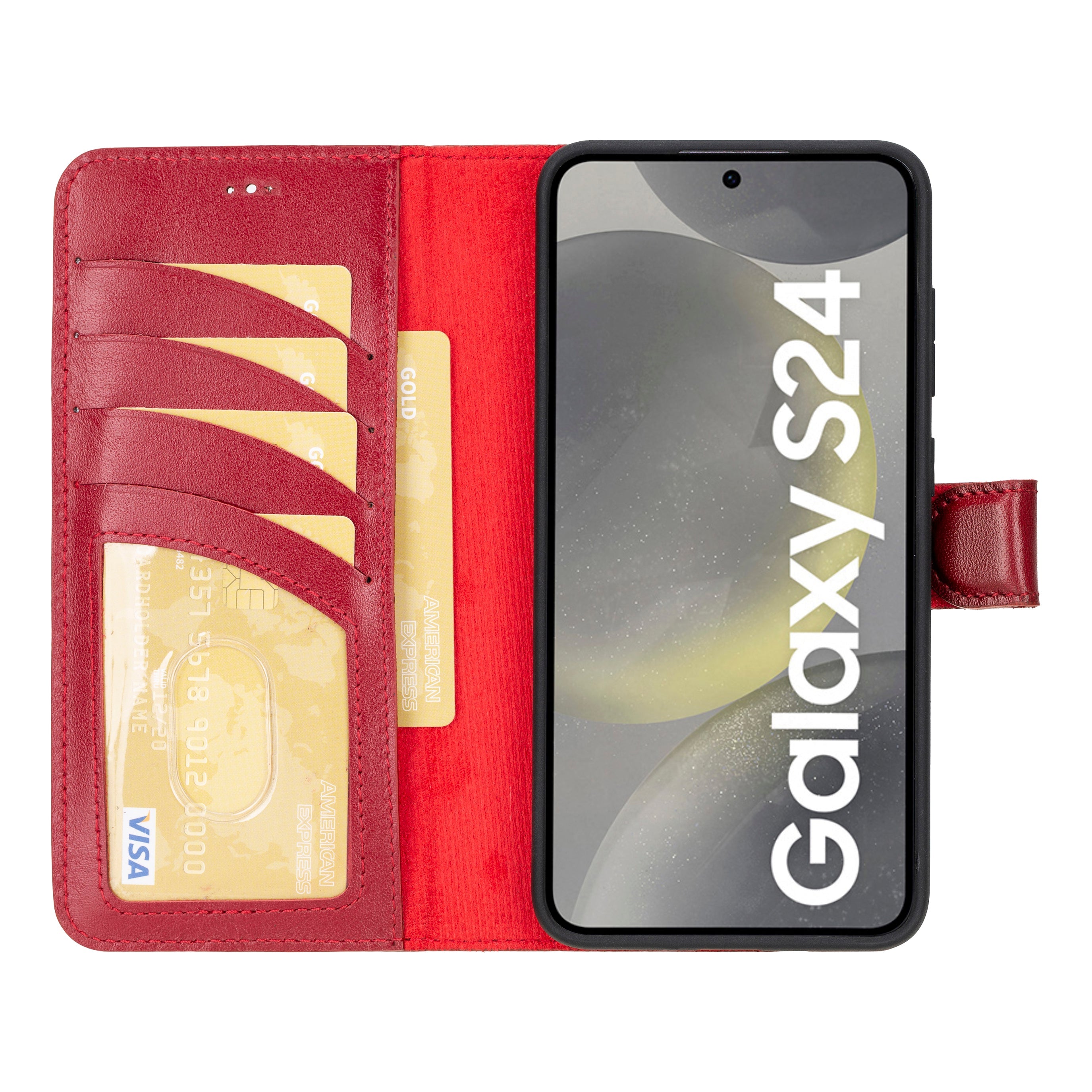 Magic Samsung Galaxy S24 Plus Detachable Leather Wallet Case