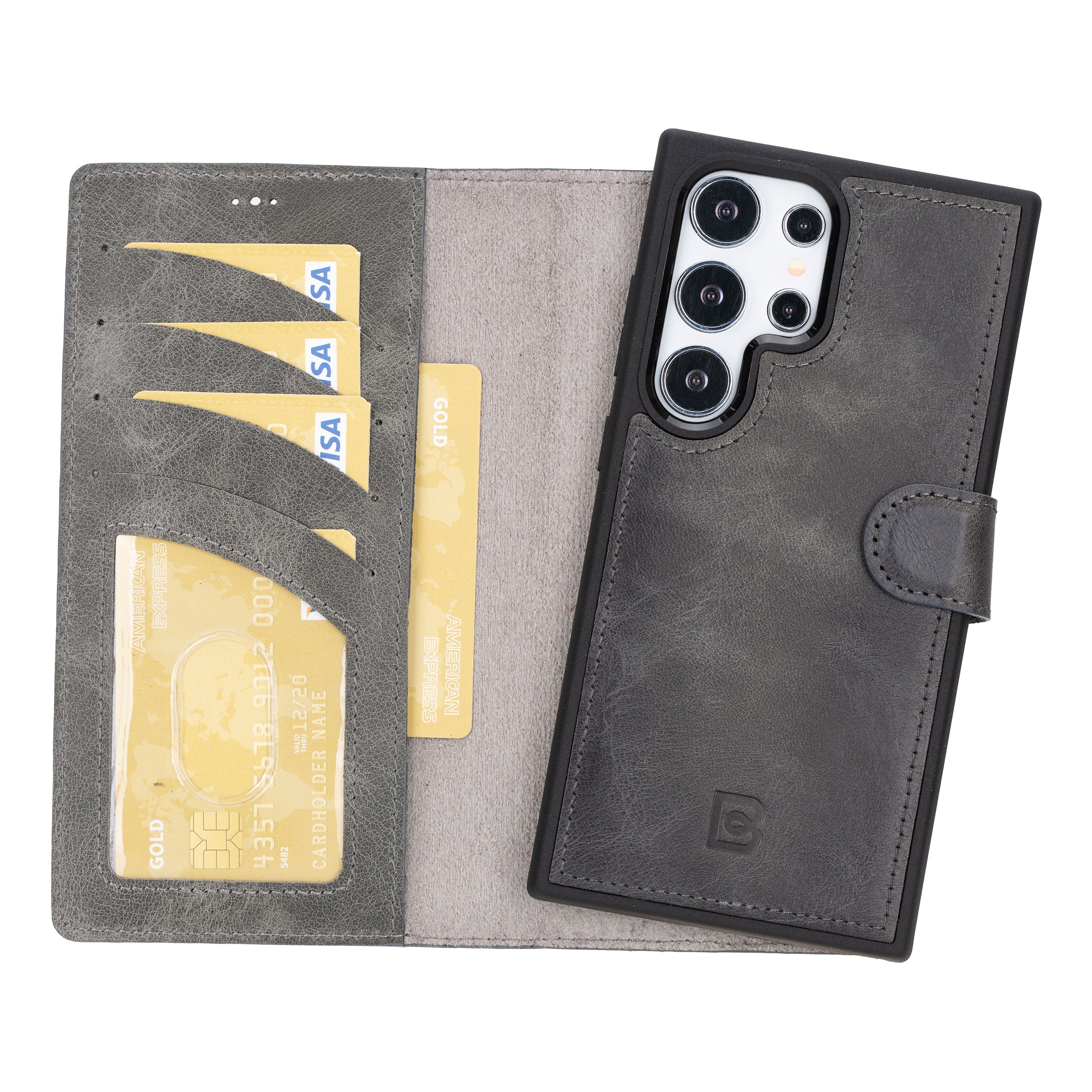 Magic Samsung Galaxy S24 Plus Detachable Leather Wallet Case
