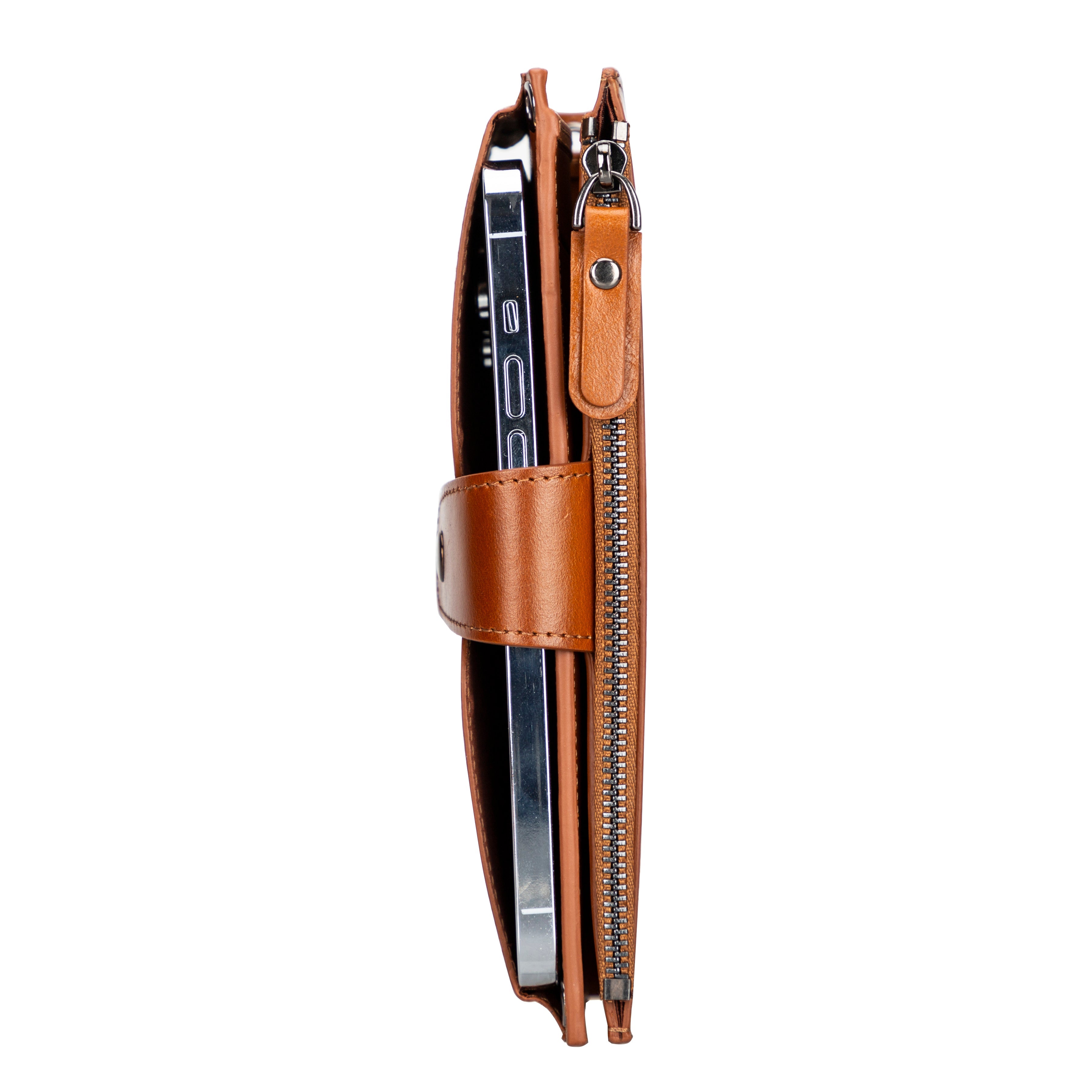 Nexora Strap Leather Crossbody Wallet