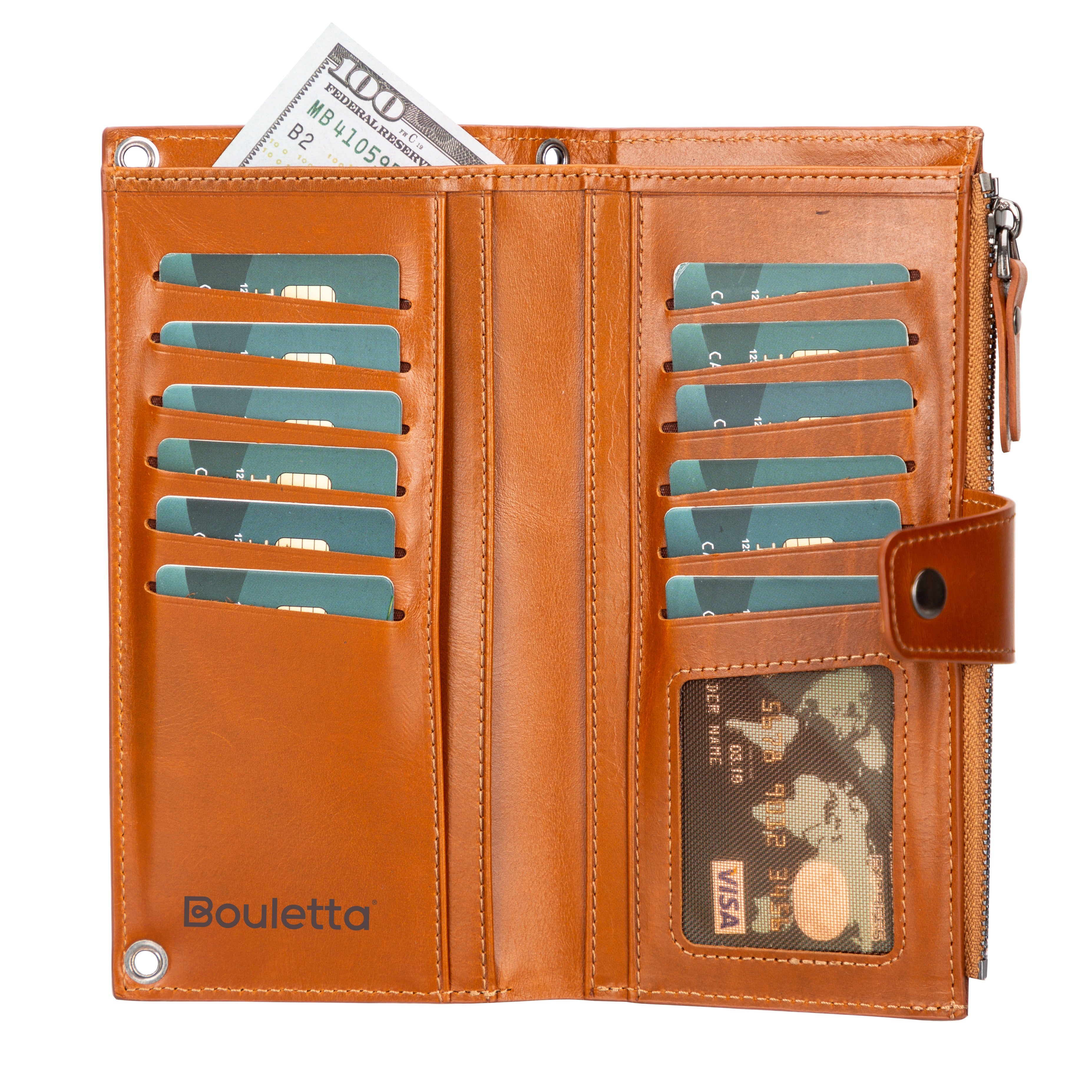 Nexora Strap Leather Crossbody Wallet