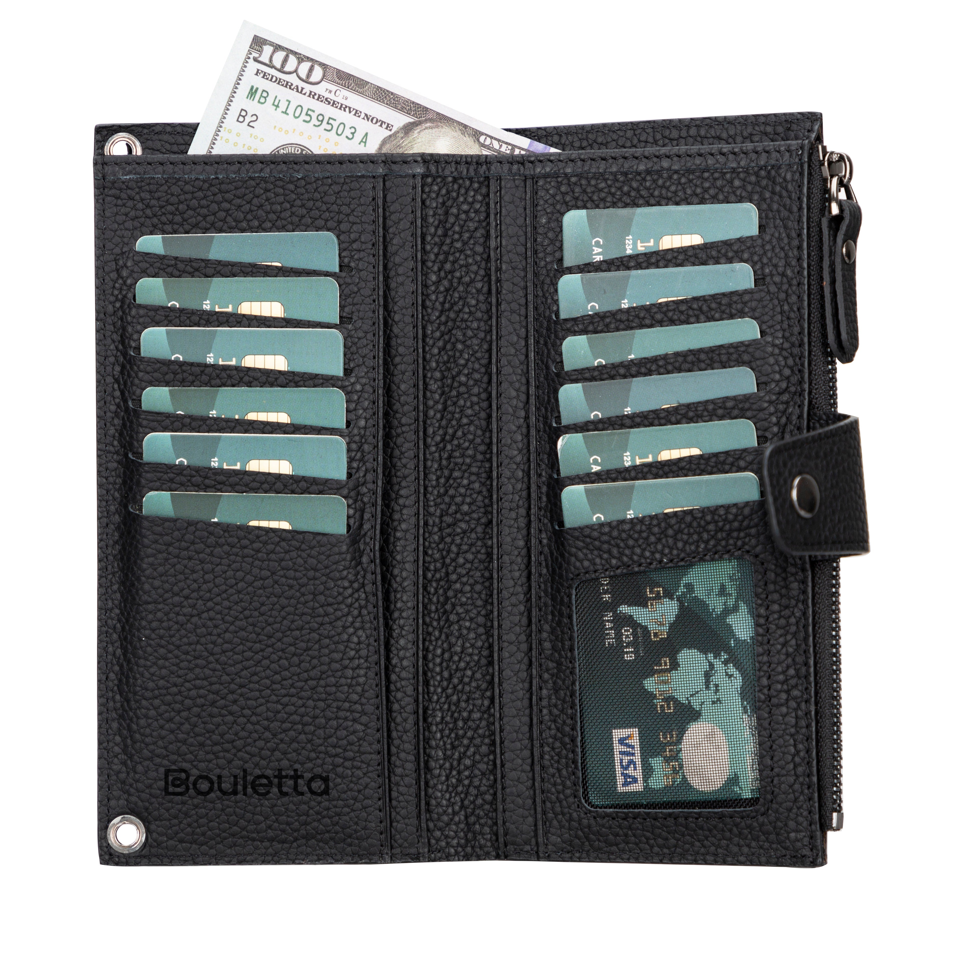 Nexora Strap Leather Crossbody Wallet