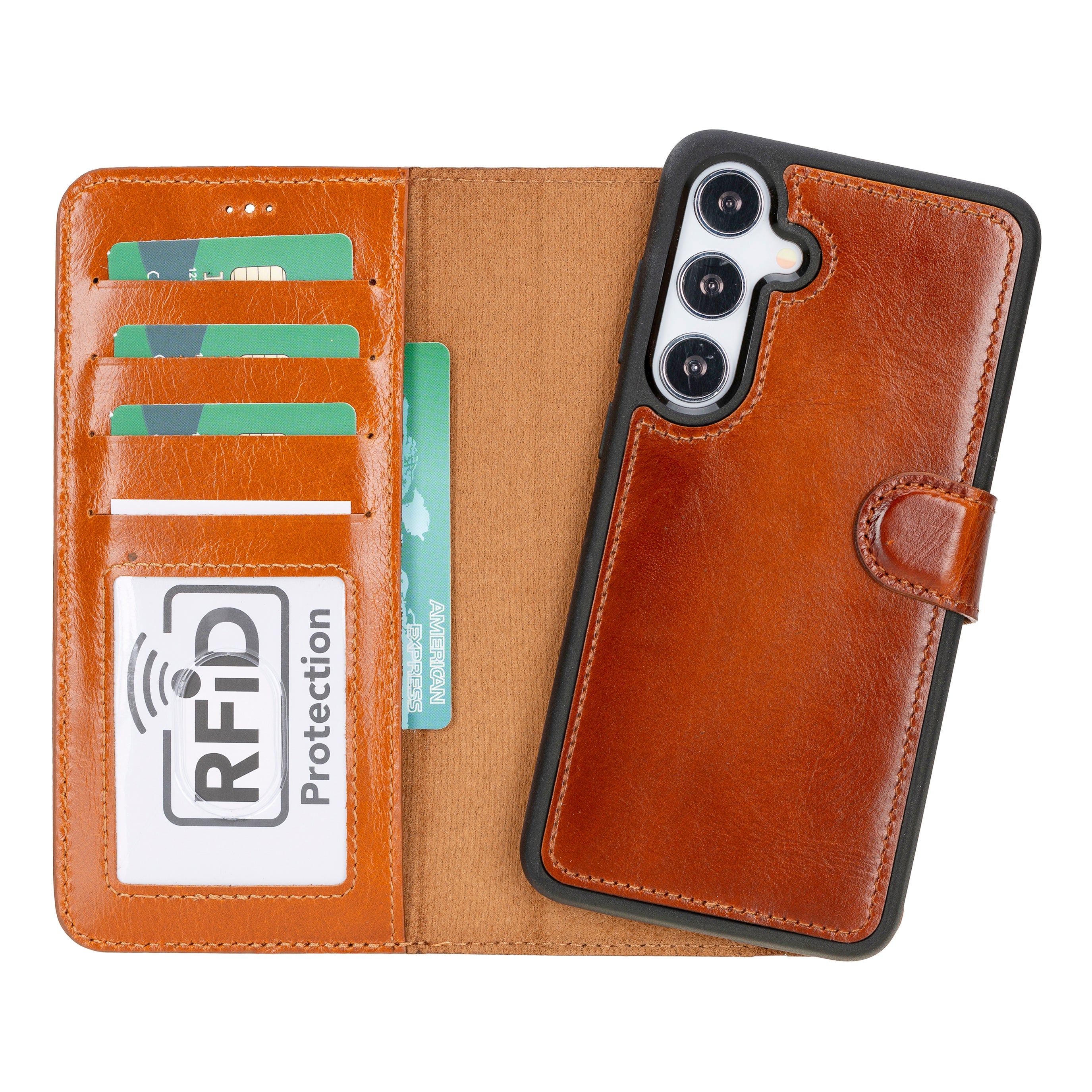 Magic Samsung Galaxy S24 Ultra Leather Detachable Wallet Case