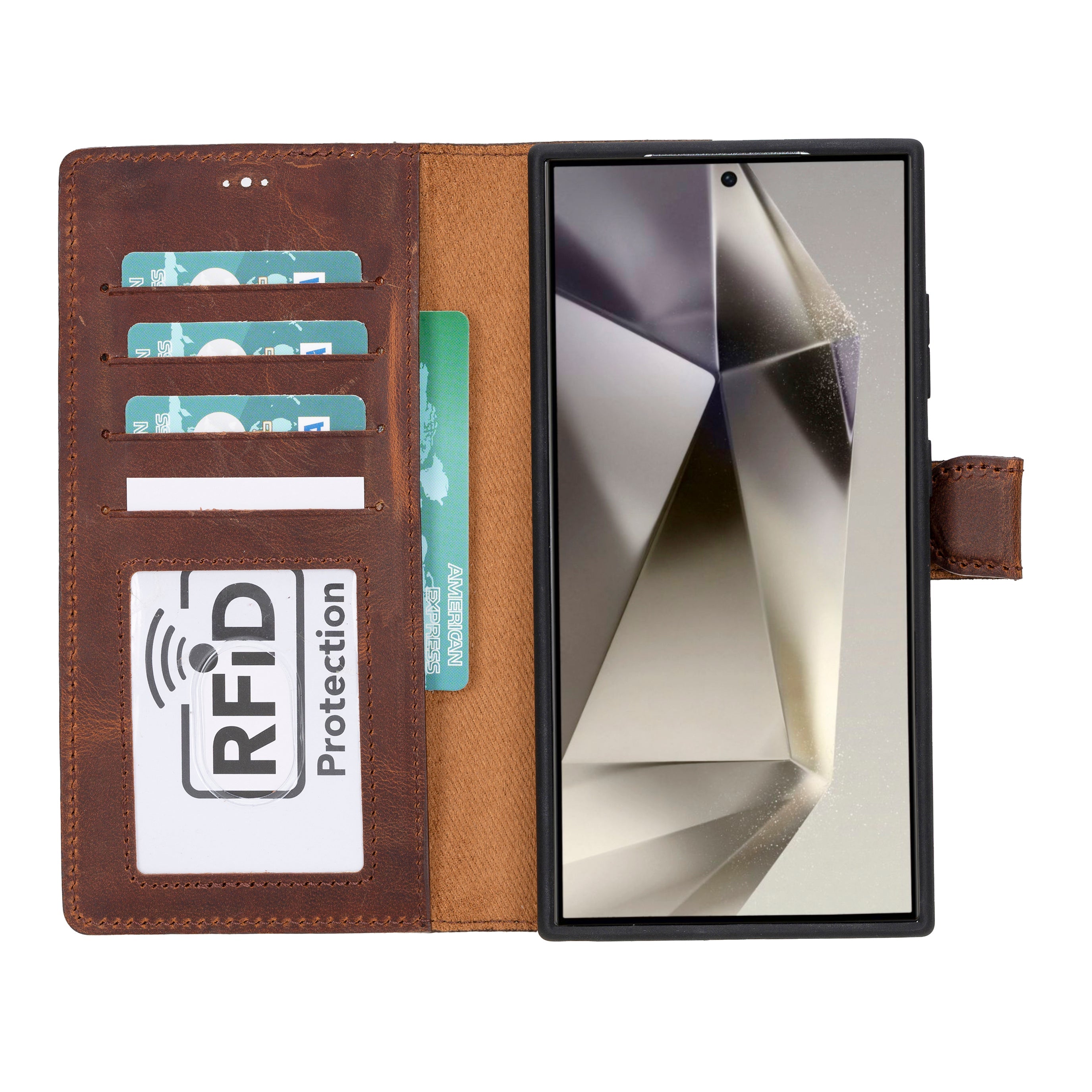 Magic Samsung Galaxy S24 Ultra Leather Detachable Wallet Case