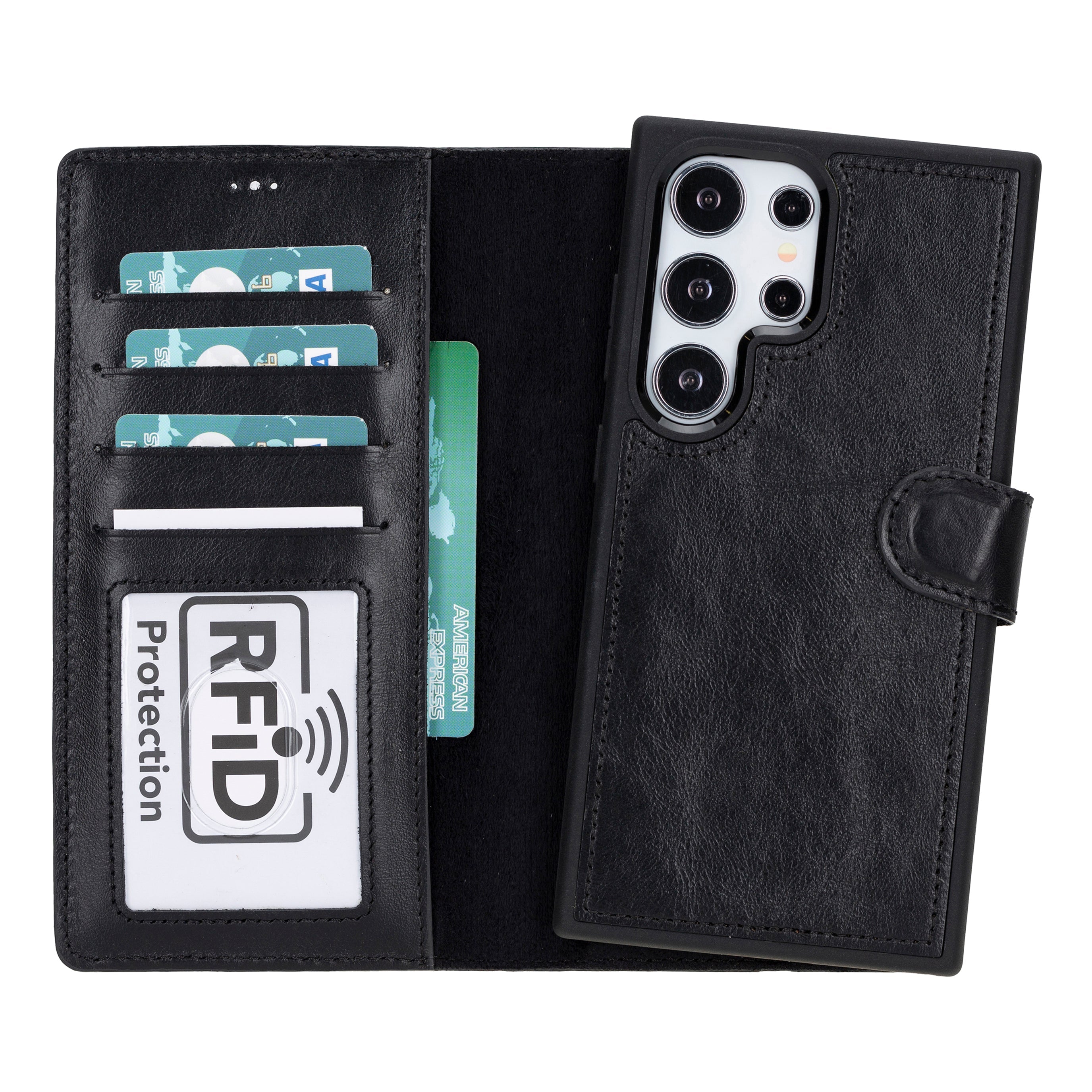 Magic Samsung Galaxy S24 Plus Leather Detachable Wallet Case