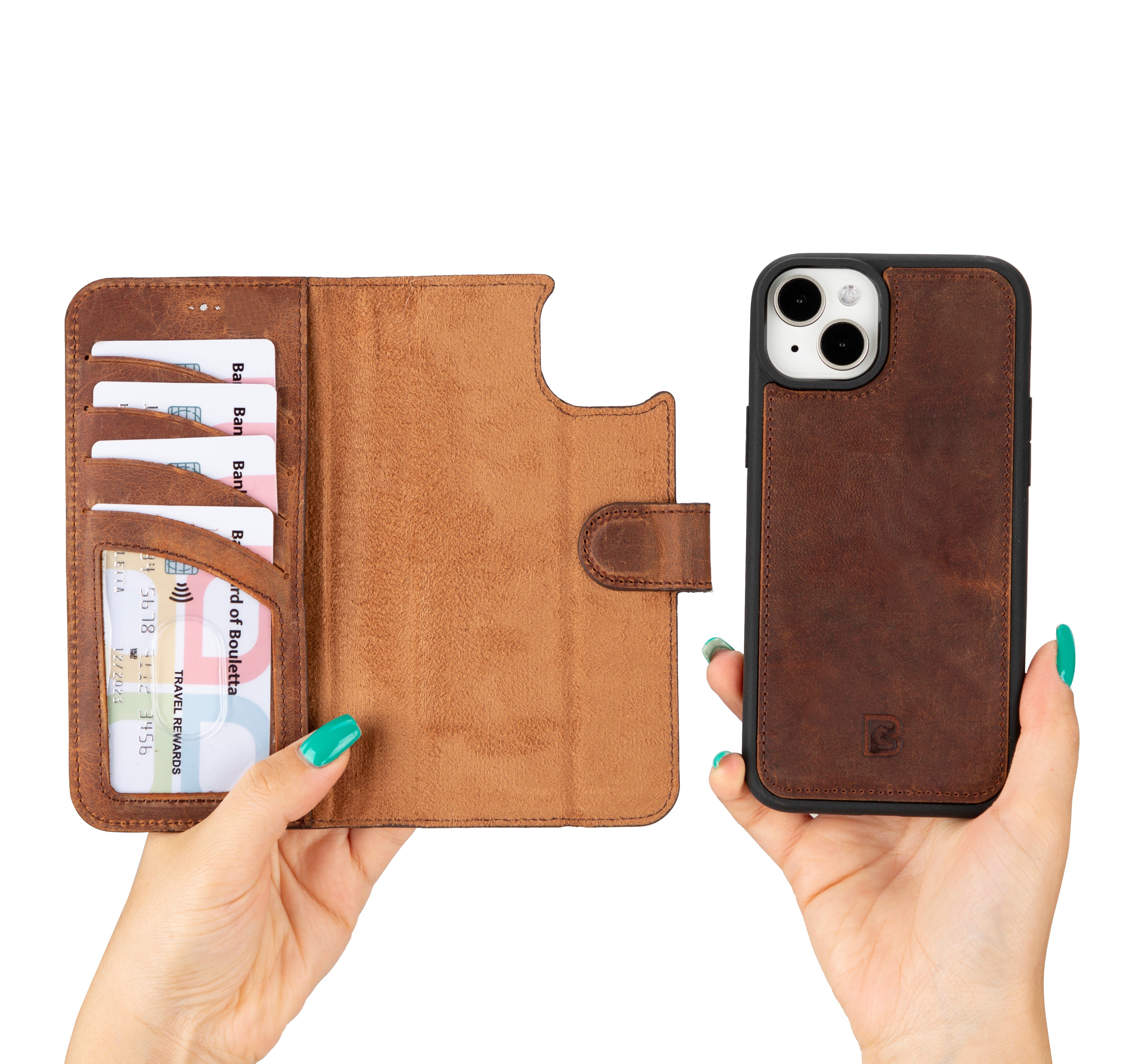 Magic iPhone 16 Plus Leather Detachable Wallet Case