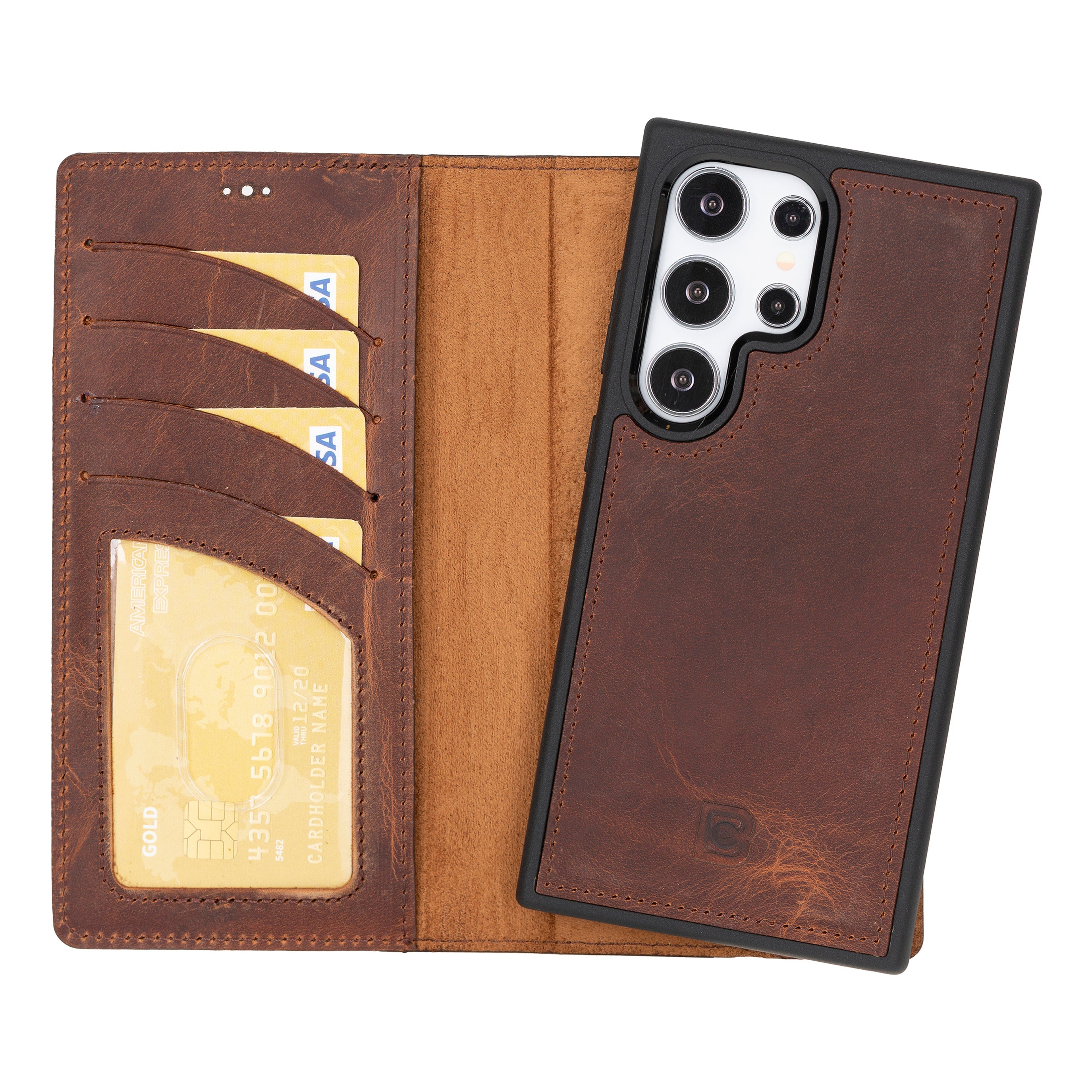 Magic Samsung Galaxy S24 Plus Detachable Leather Wallet Case