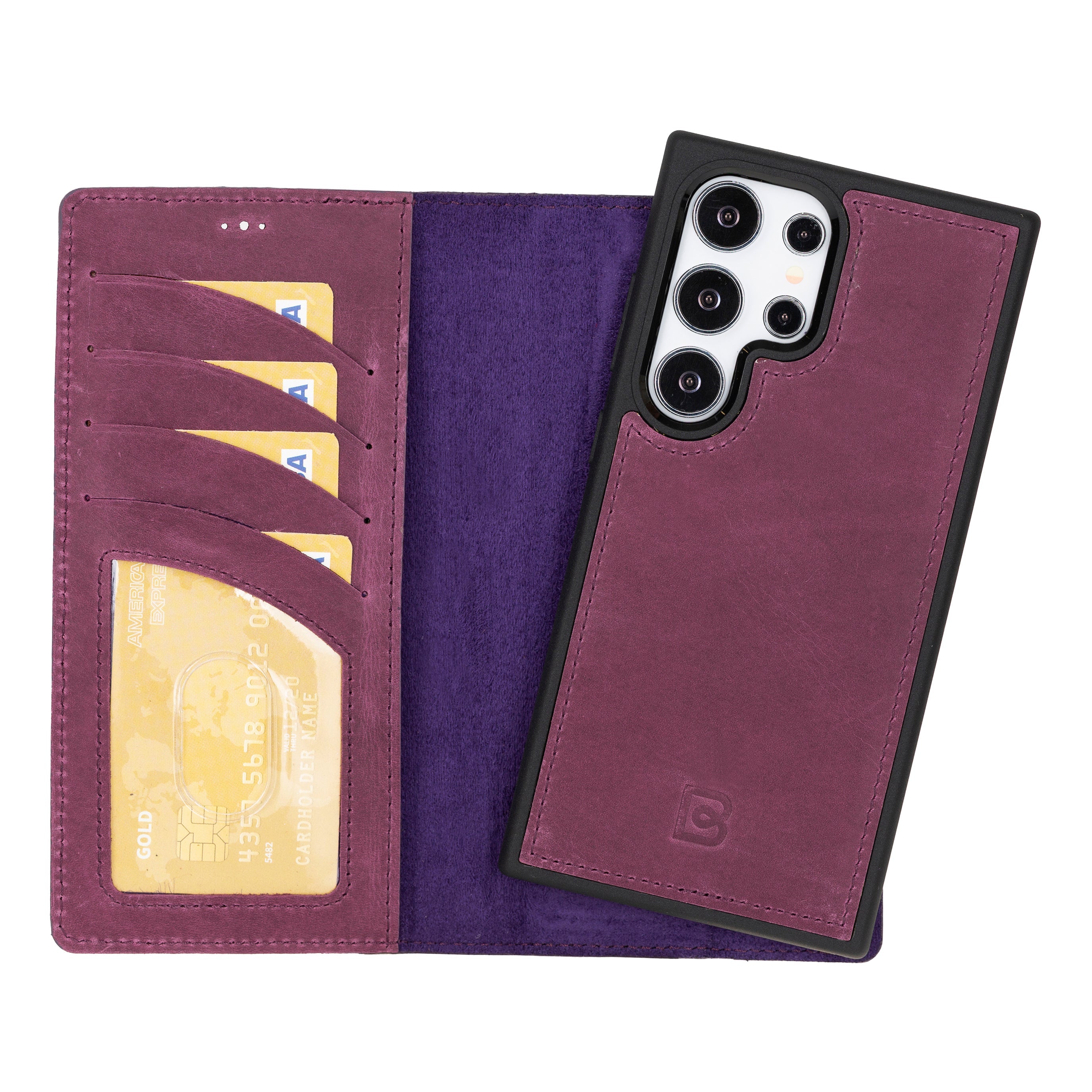 Magic Samsung Galaxy S24 Plus Detachable Leather Wallet Case