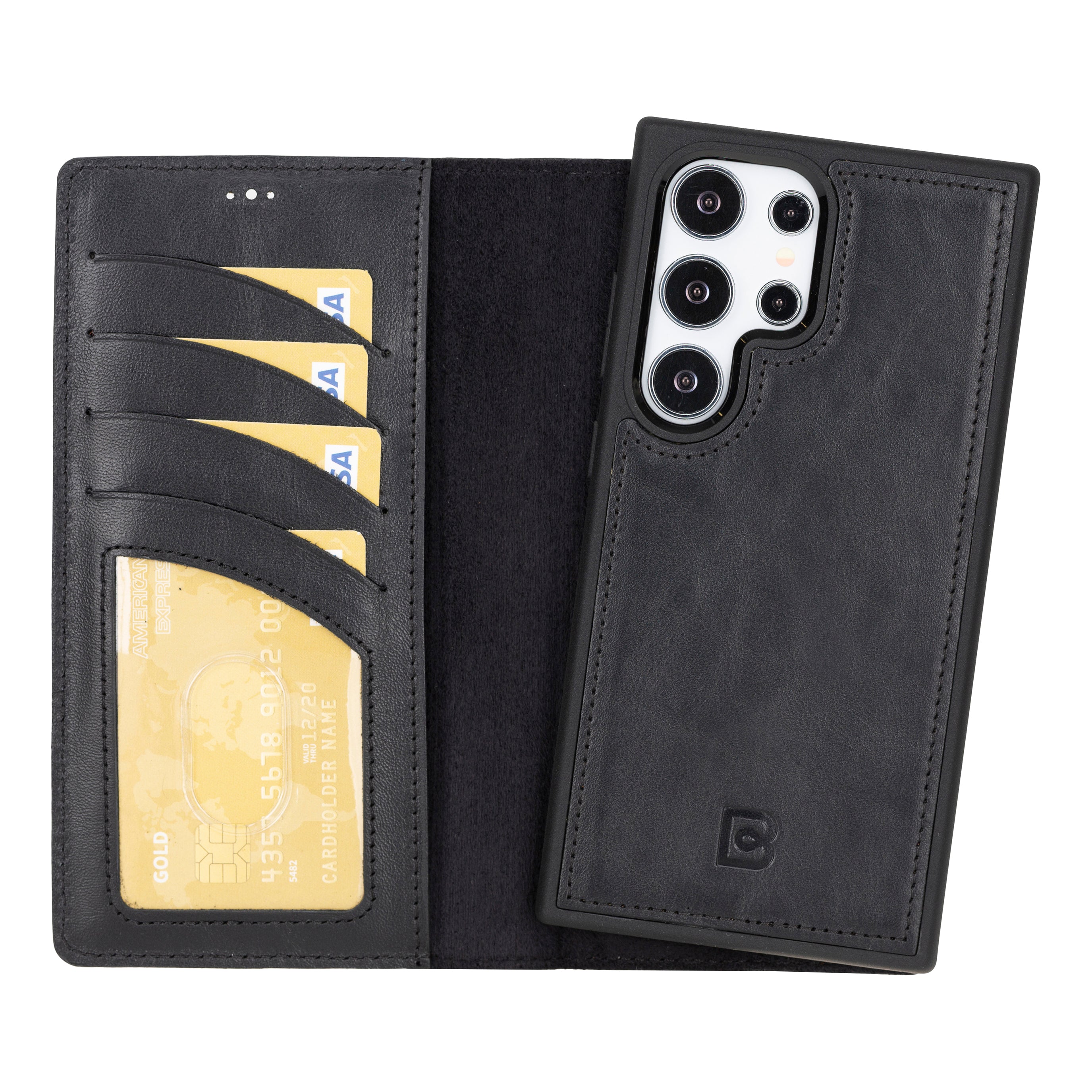 Magic Samsung Galaxy S24 Plus Detachable Leather Wallet Case