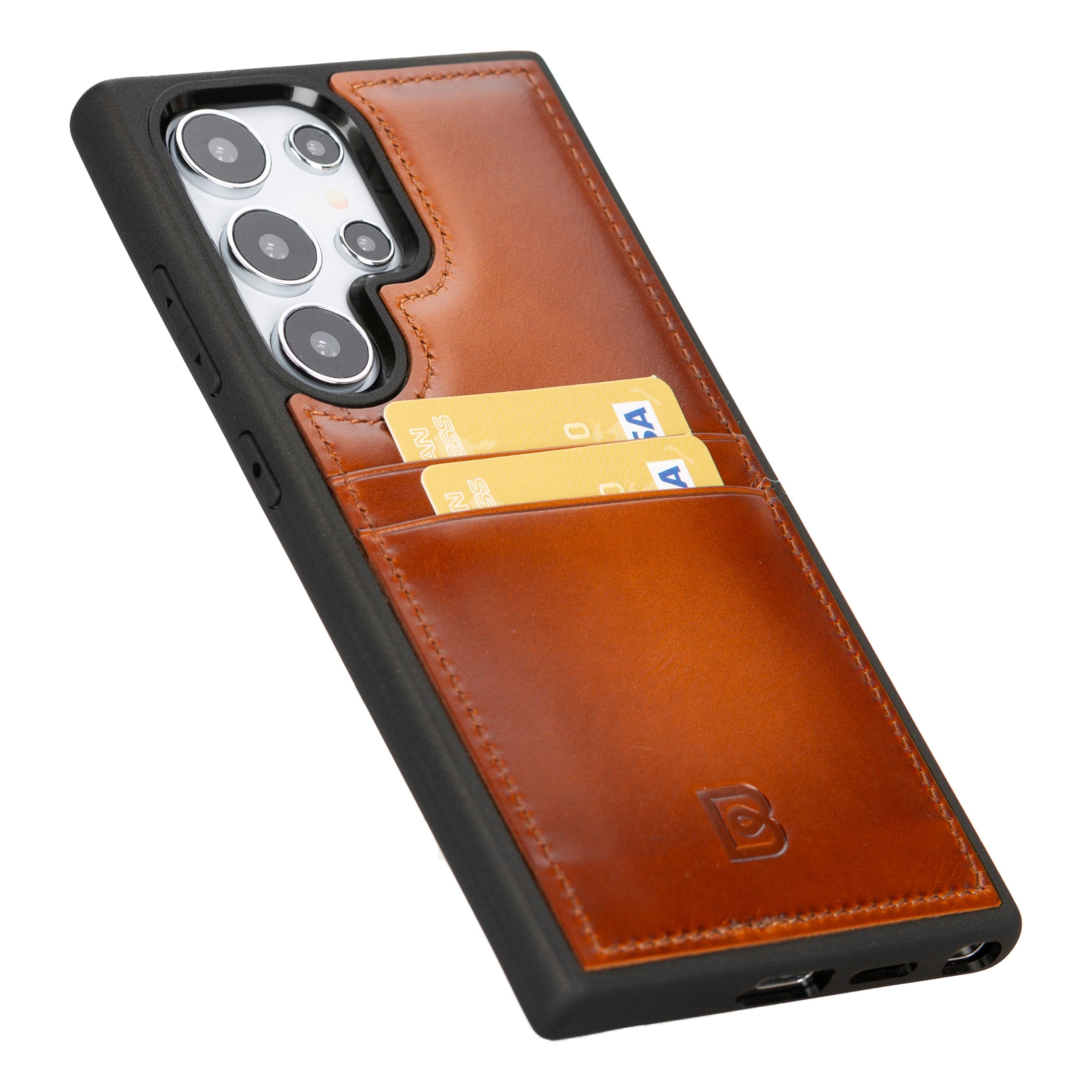 Flex Cover Leather Samsung Galaxy S24 Ultra Case with Card Holder