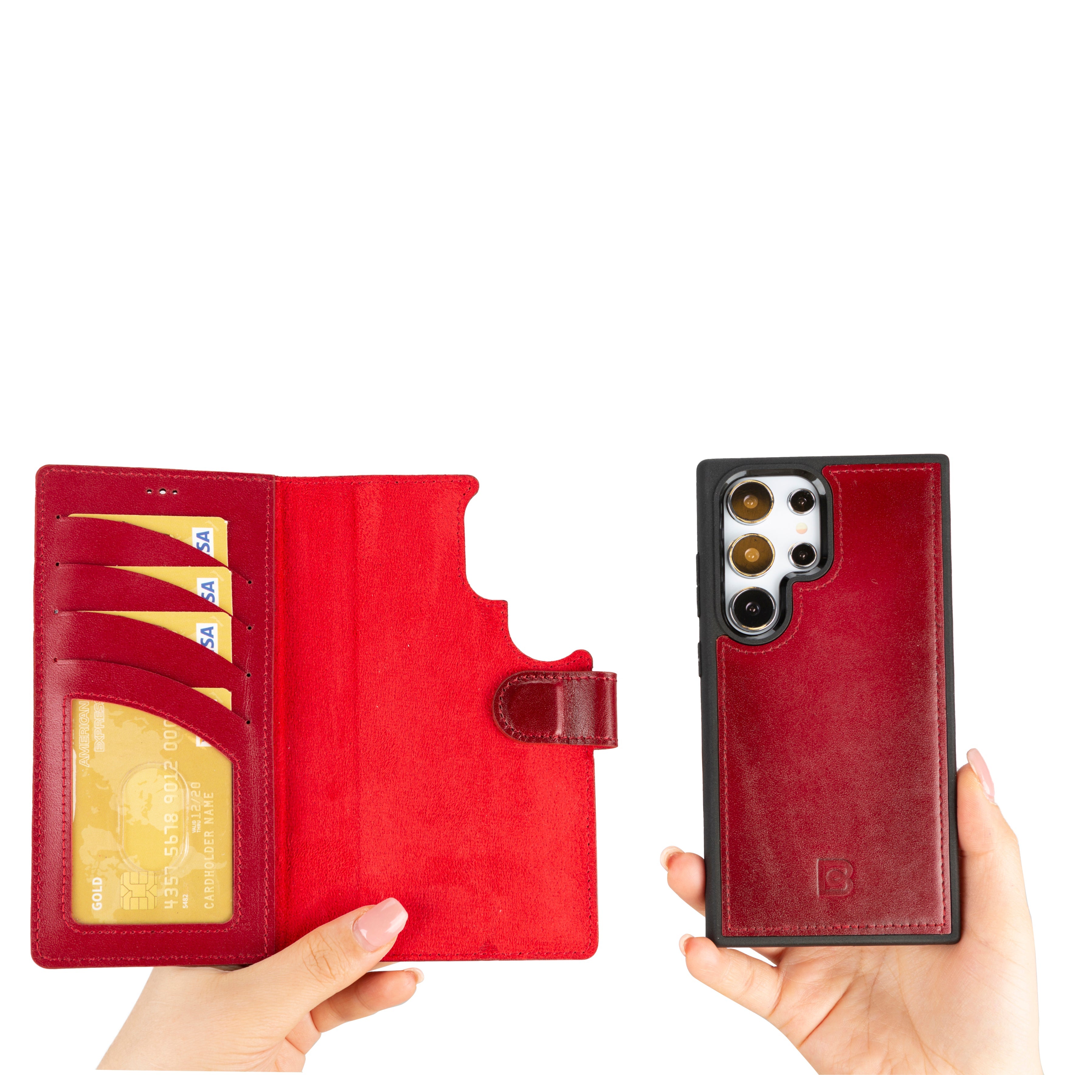 Magic Samsung Galaxy S24 Plus Detachable Leather Wallet Case