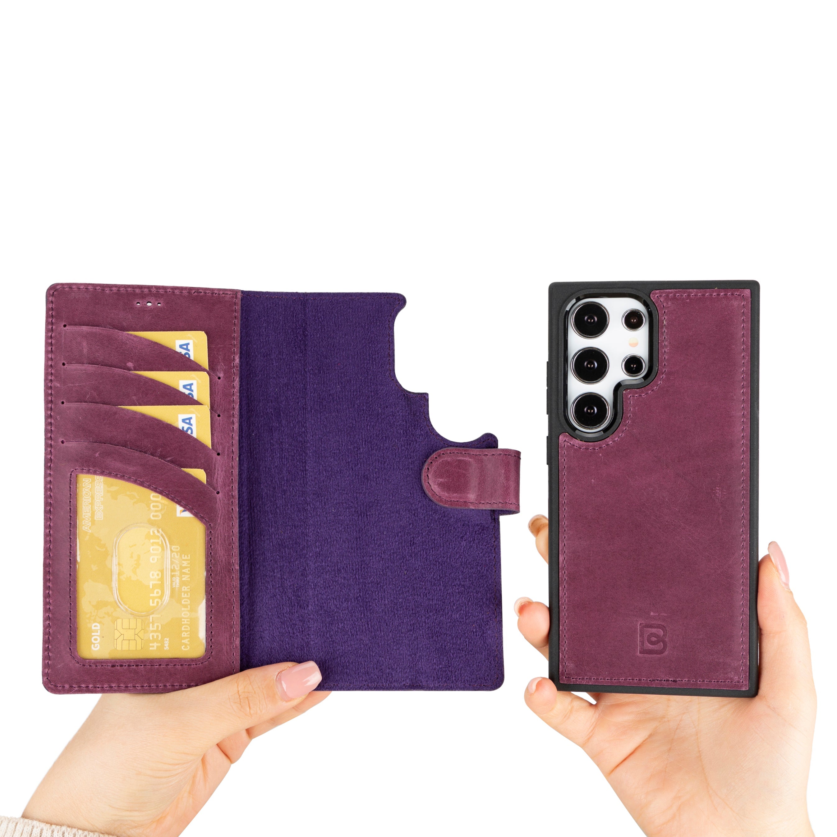 Magic Samsung Galaxy S24 Plus Detachable Leather Wallet Case