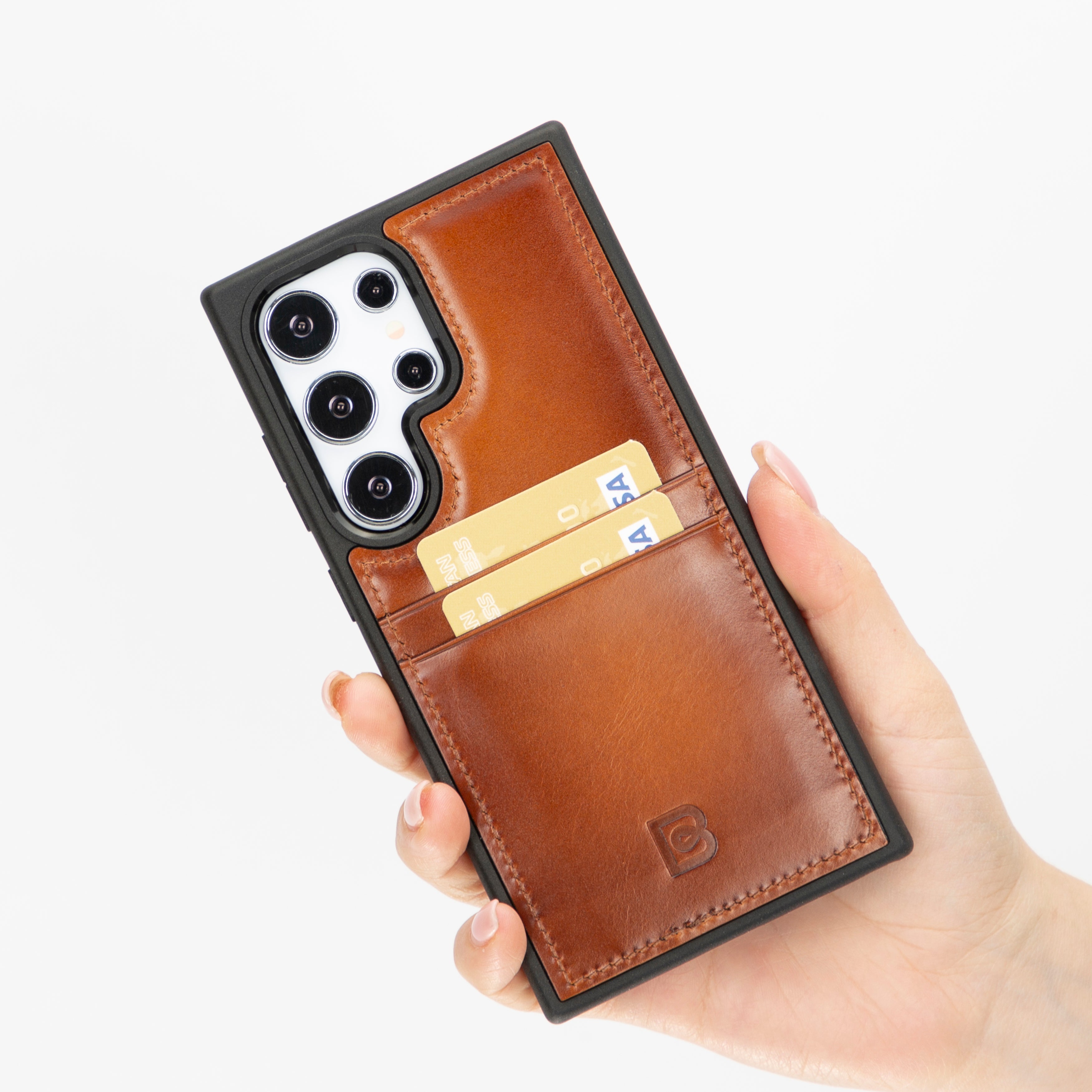 Flex Cover Leather Samsung Galaxy S24 Ultra Case with Card Holder