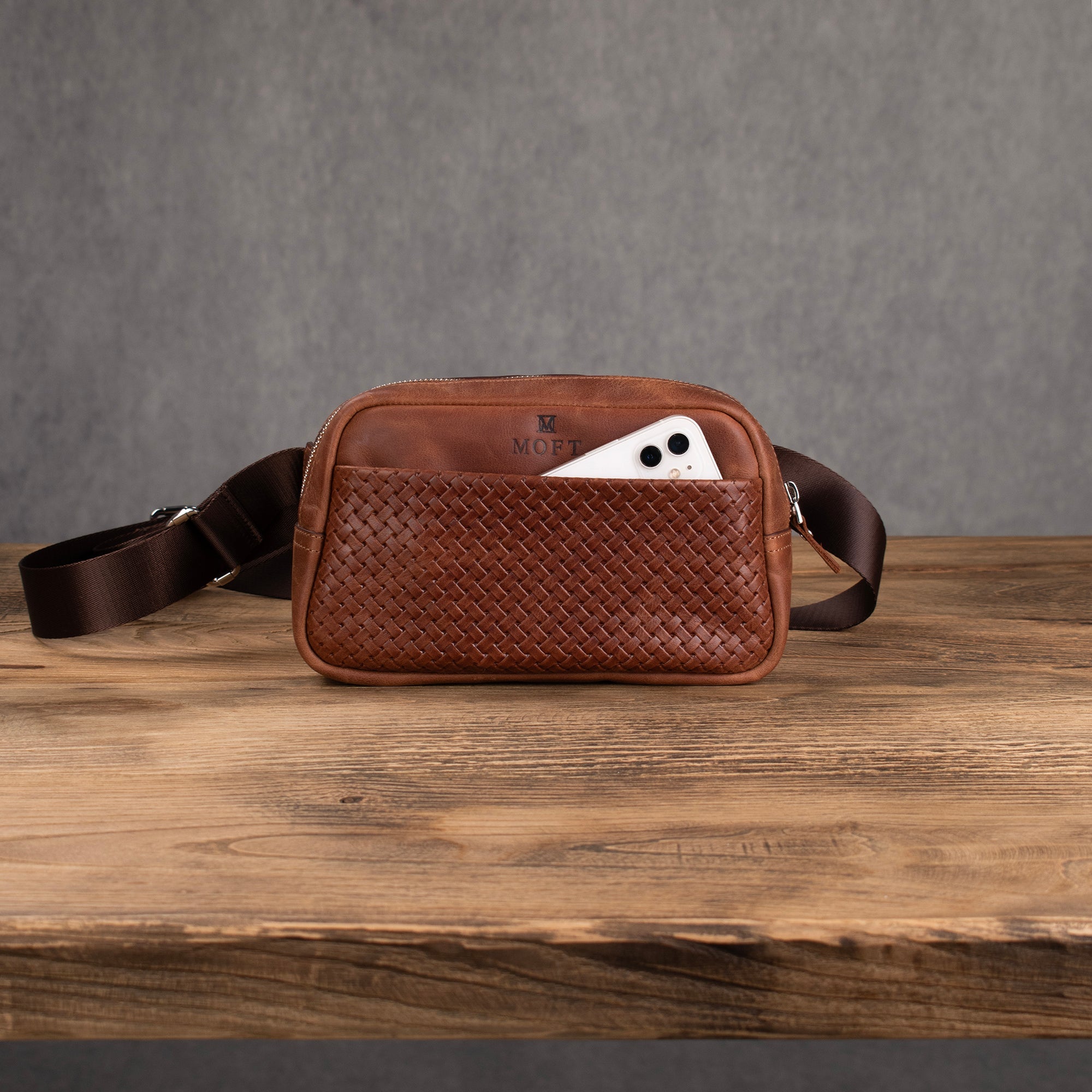 Genuine Leather Cross Body Tan
