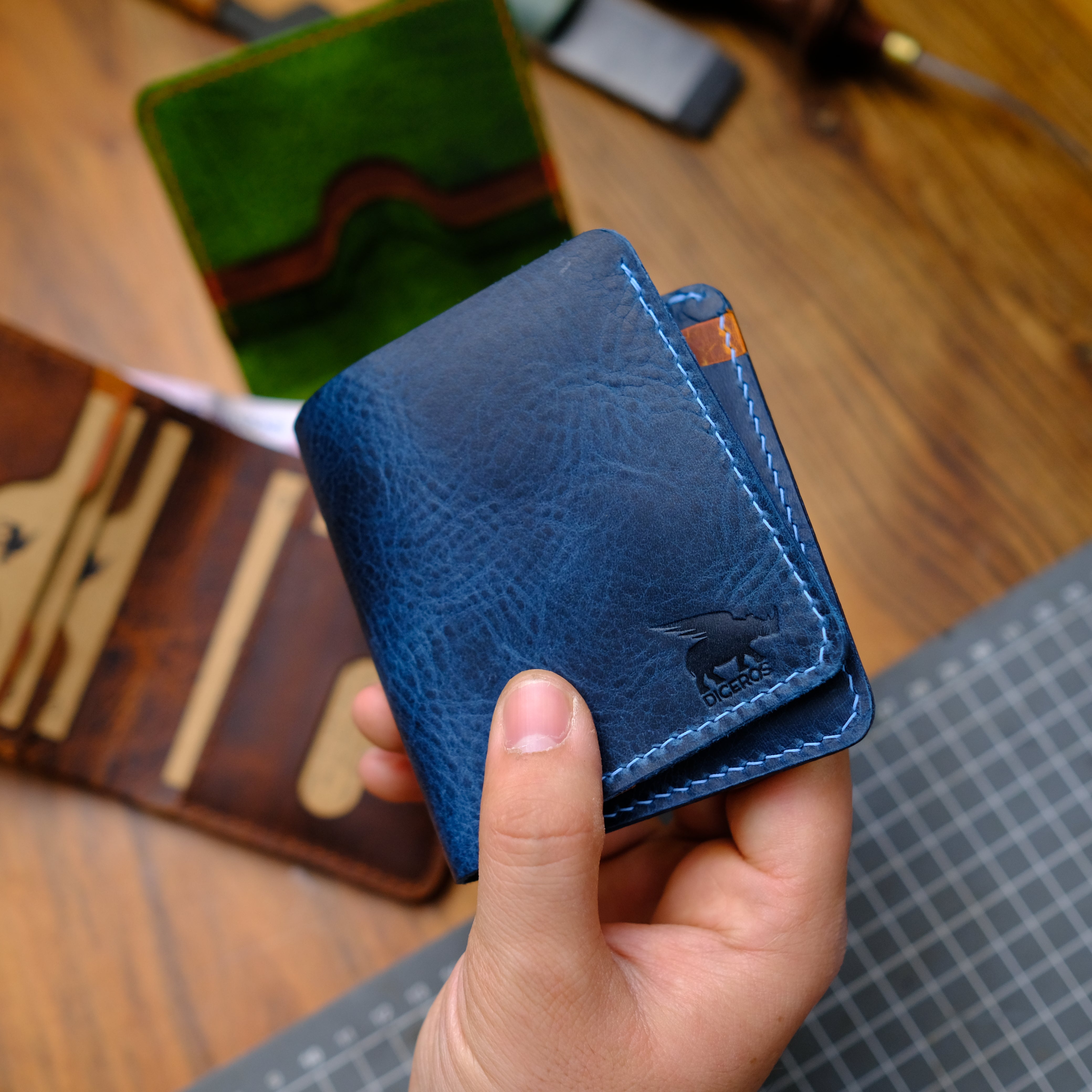 Mini Wallet Card Holder Diceros Model Xl   Unique Gift Ideas   Boyfriend Gift   Girlfriend Gift   Father Gift