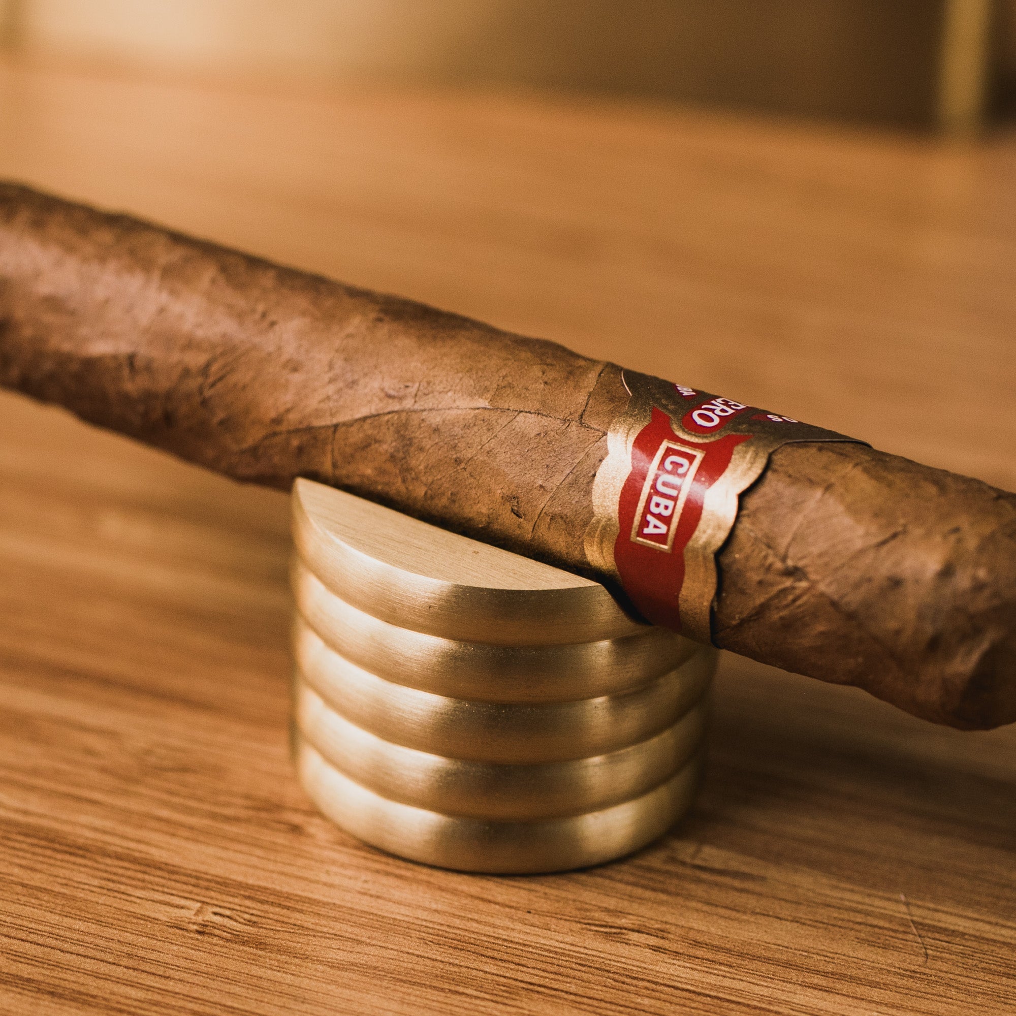 Brass Cylinder Cigar Stand