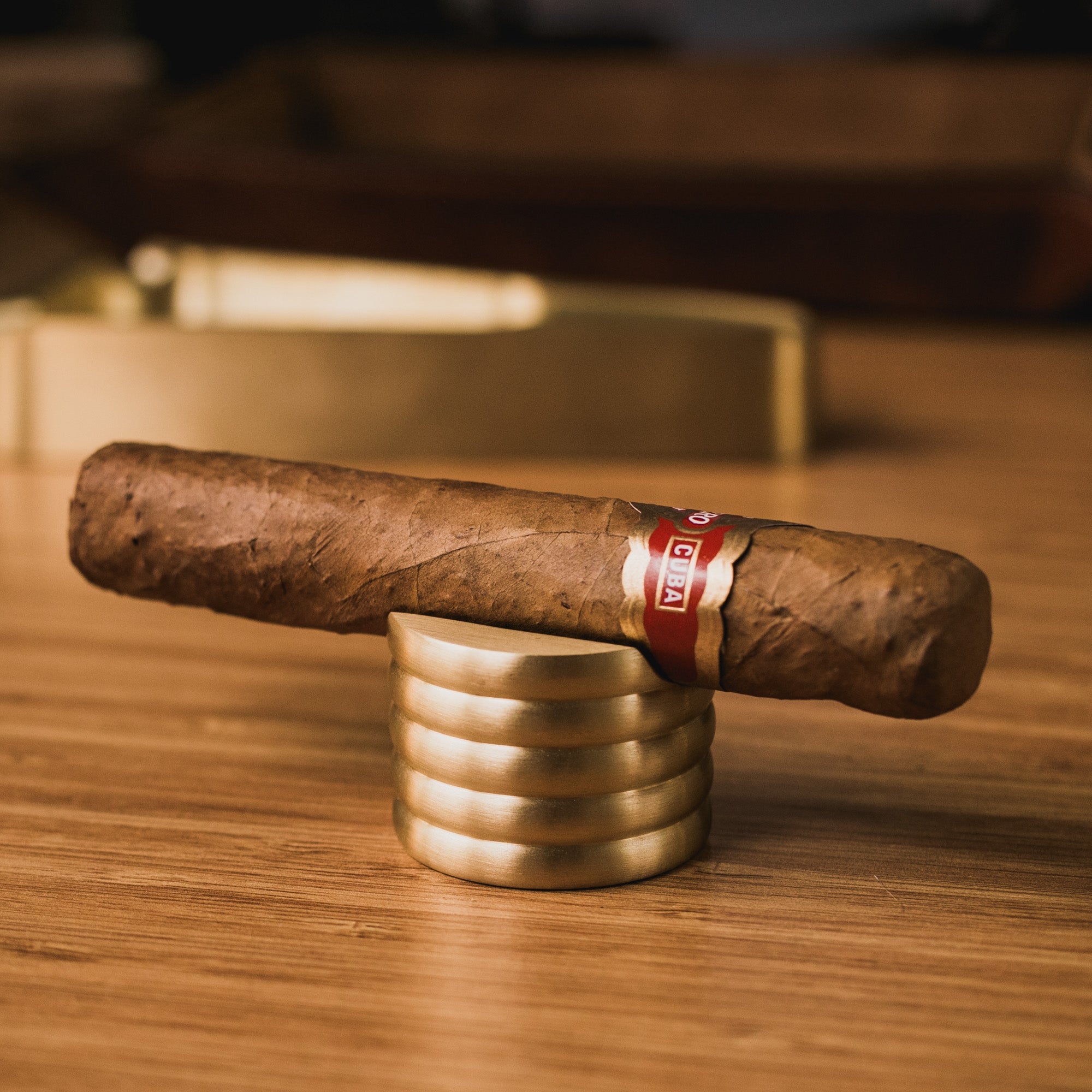 Brass Cylinder Cigar Stand