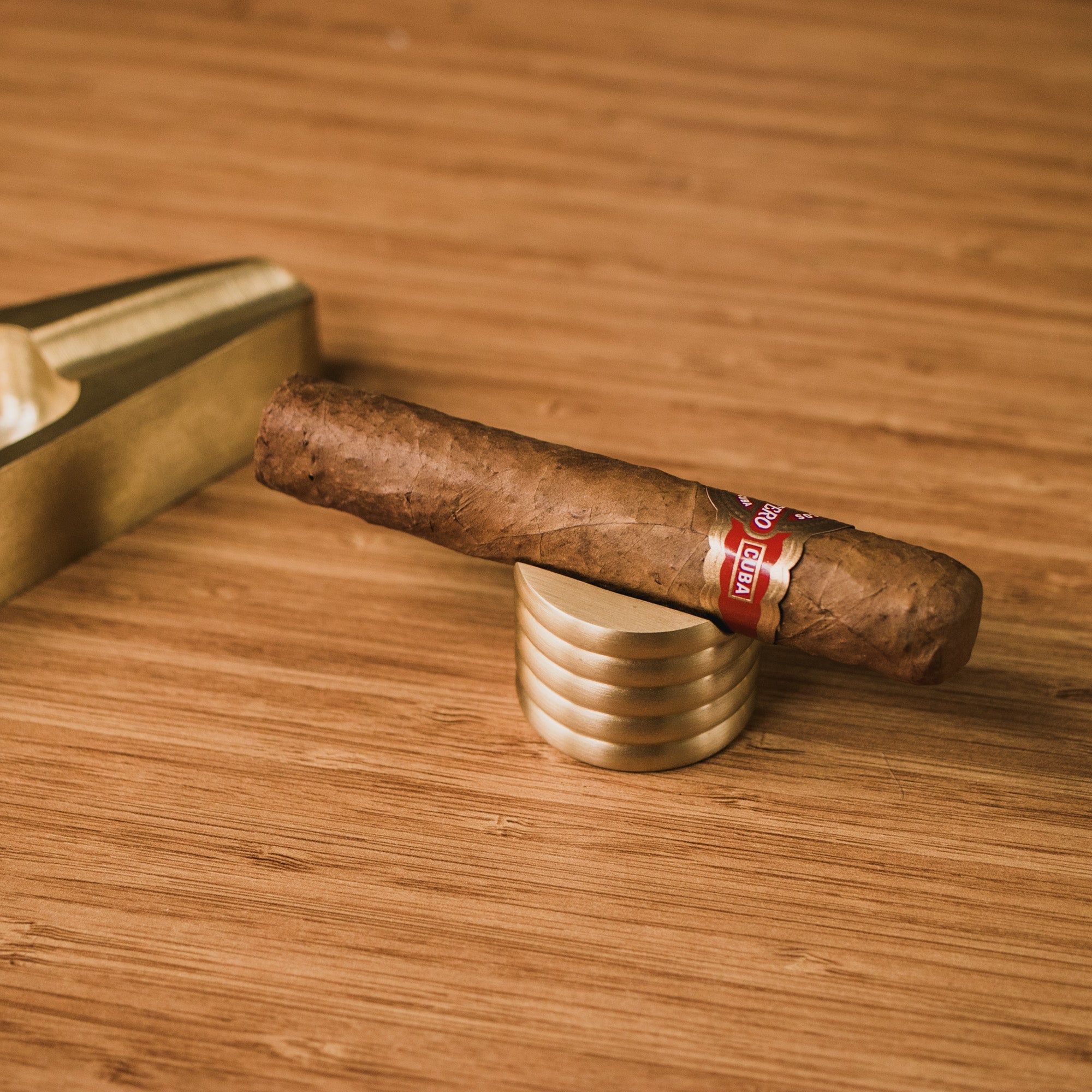 Brass Cylinder Cigar Stand