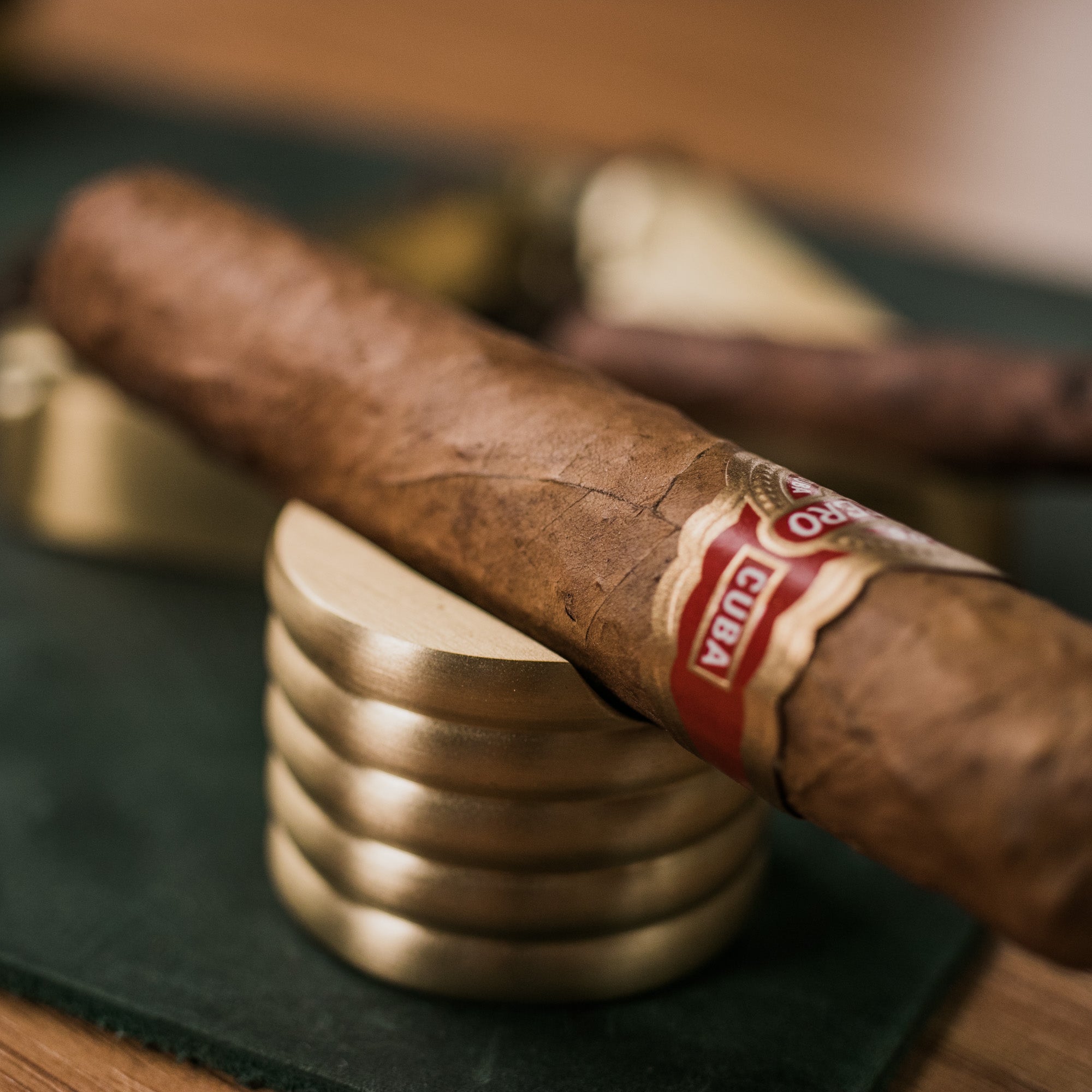 Brass Cylinder Cigar Stand