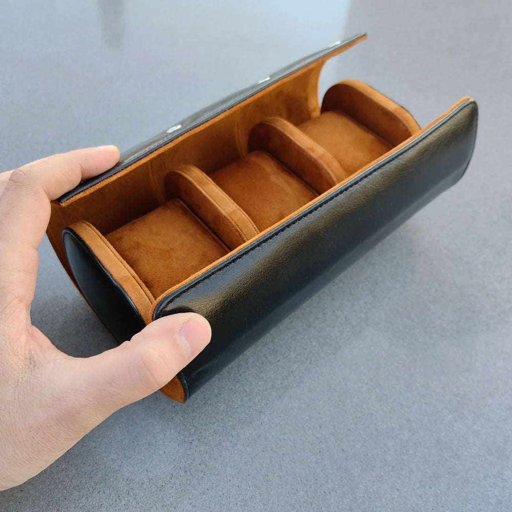 London Leather 3 Watch Box - Premium Gift