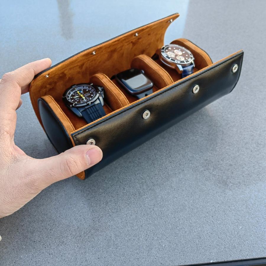 London Leather 3 Watch Box - Premium Gift