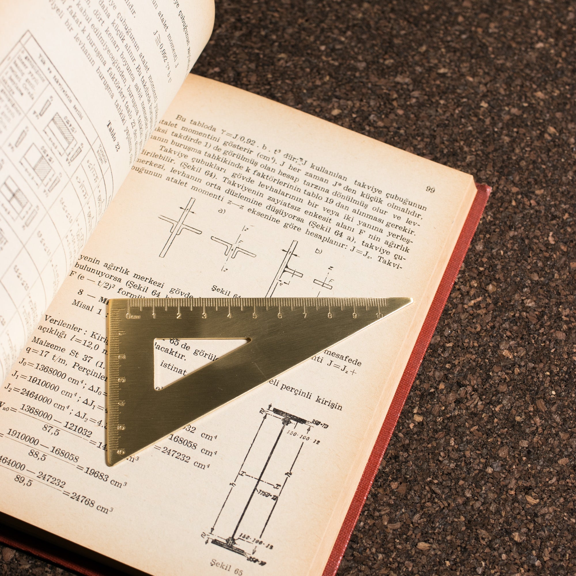 Brass Triangle Ruler