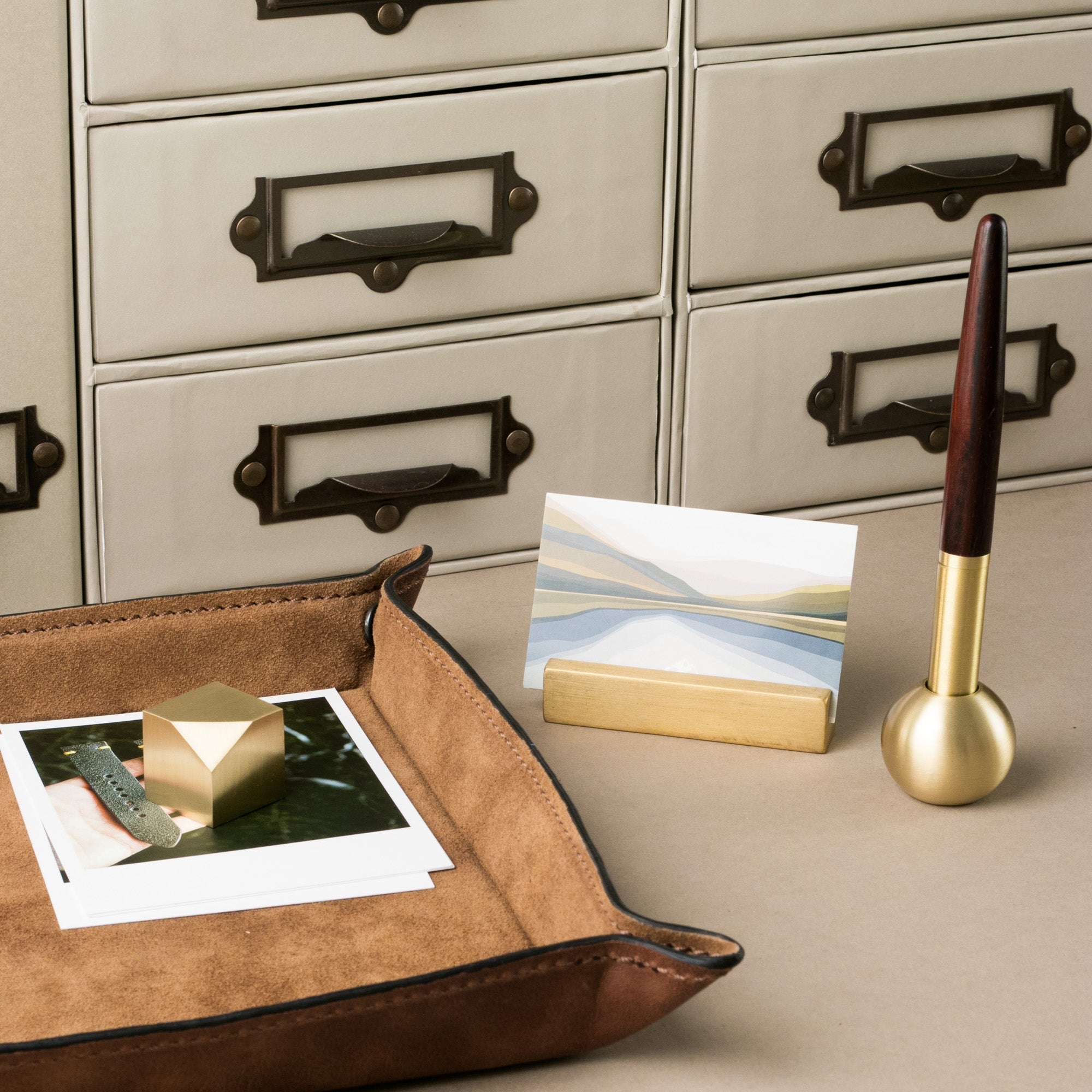 Brass Office Set - Set of 4 with Gift Box