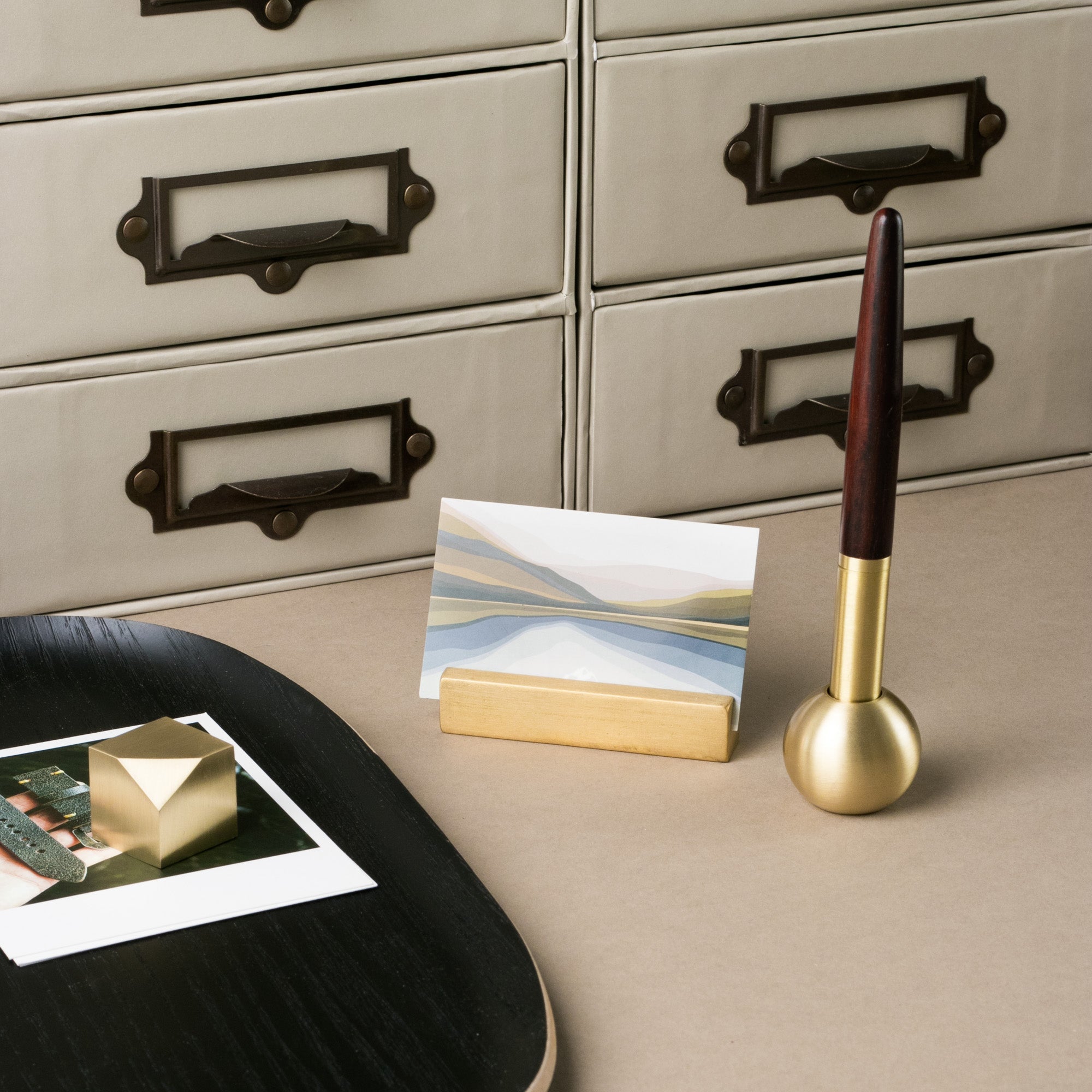 Brass Office Set - Set of 4 with Gift Box