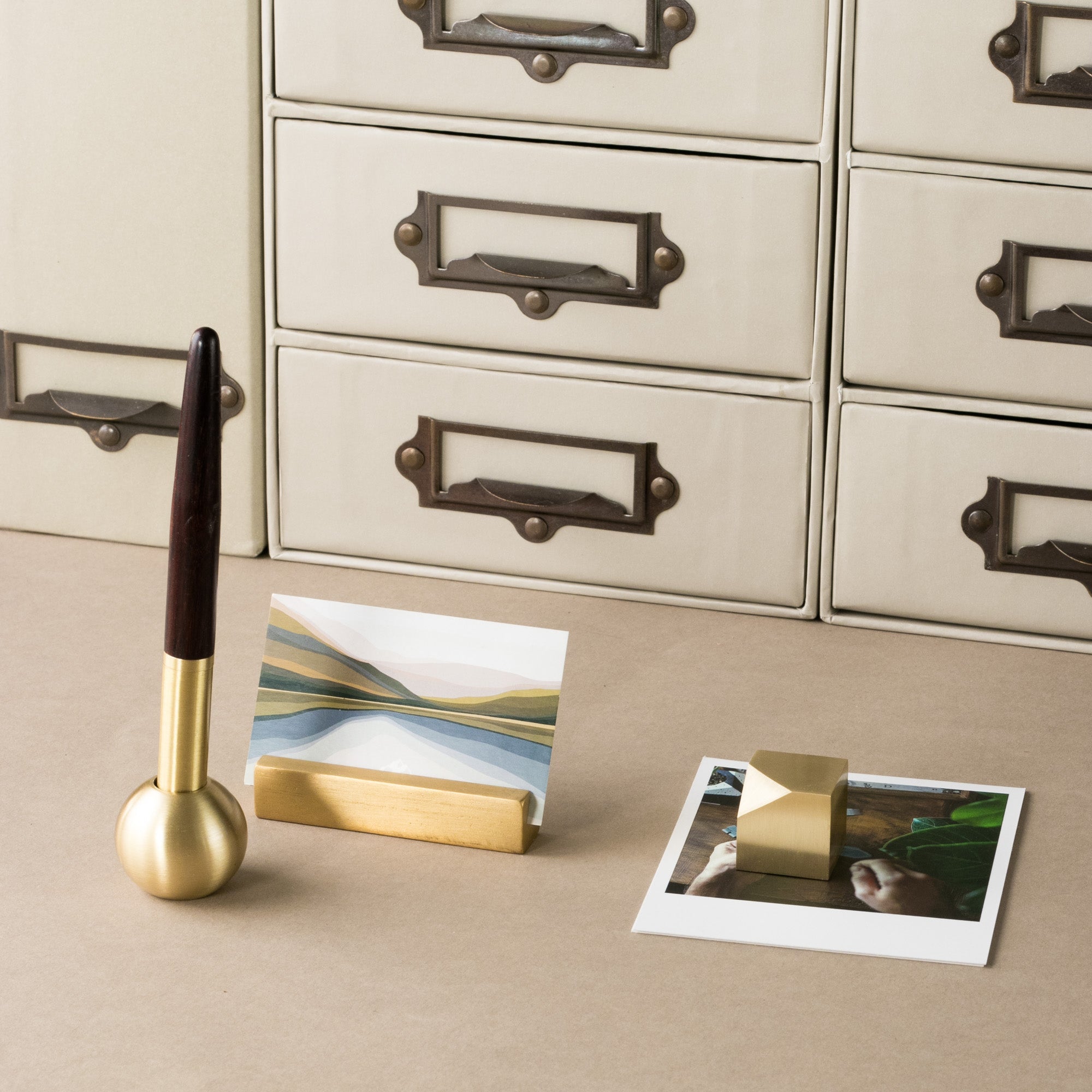 Brass Office Set - Set of 3