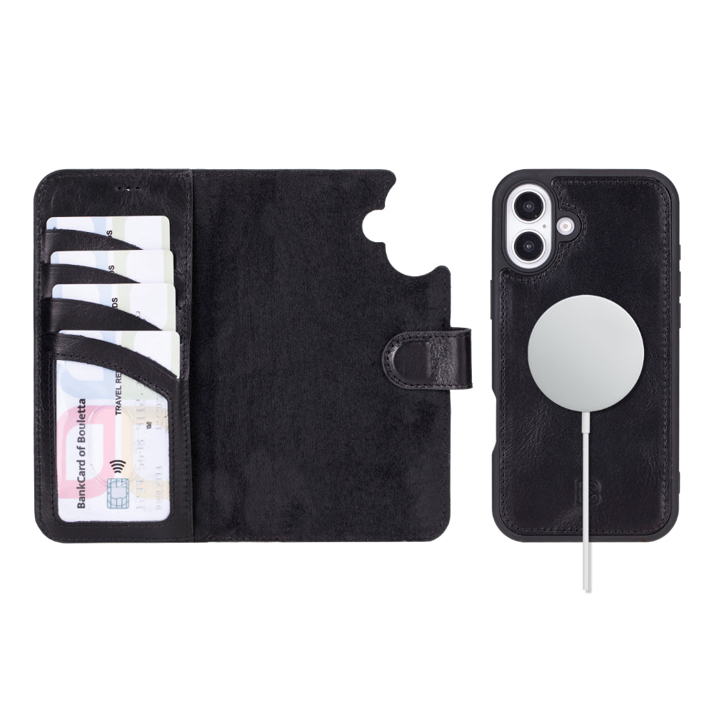 Magic iPhone 16 Plus Leather Detachable Wallet Case