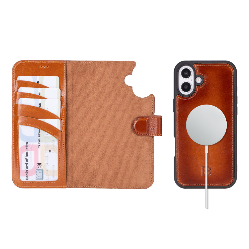 Magic iPhone 16 Plus Leather Detachable Wallet Case