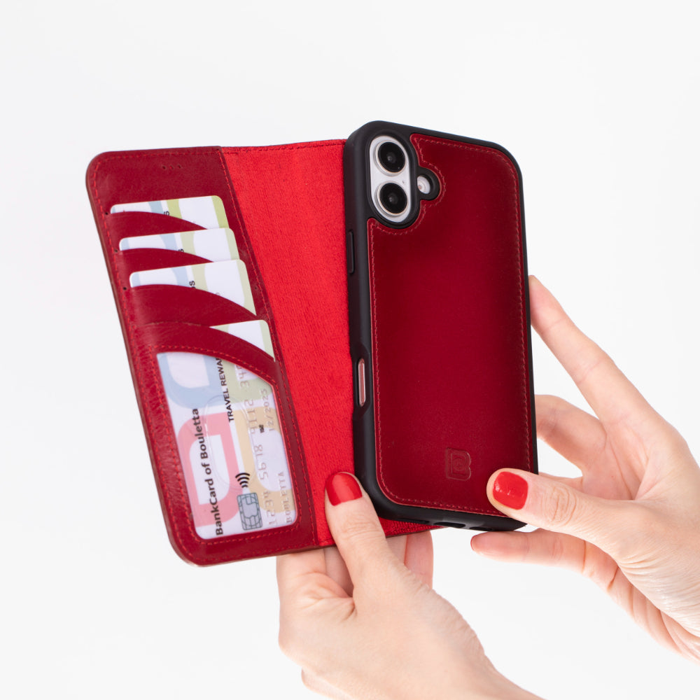 Magic iPhone 16 Plus Leather Detachable Wallet Case