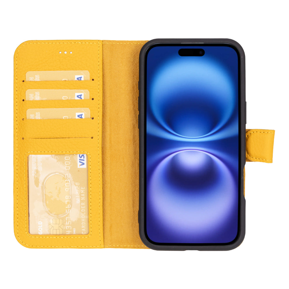 Magic iPhone 16 Plus Detachable Leather Wallet Case