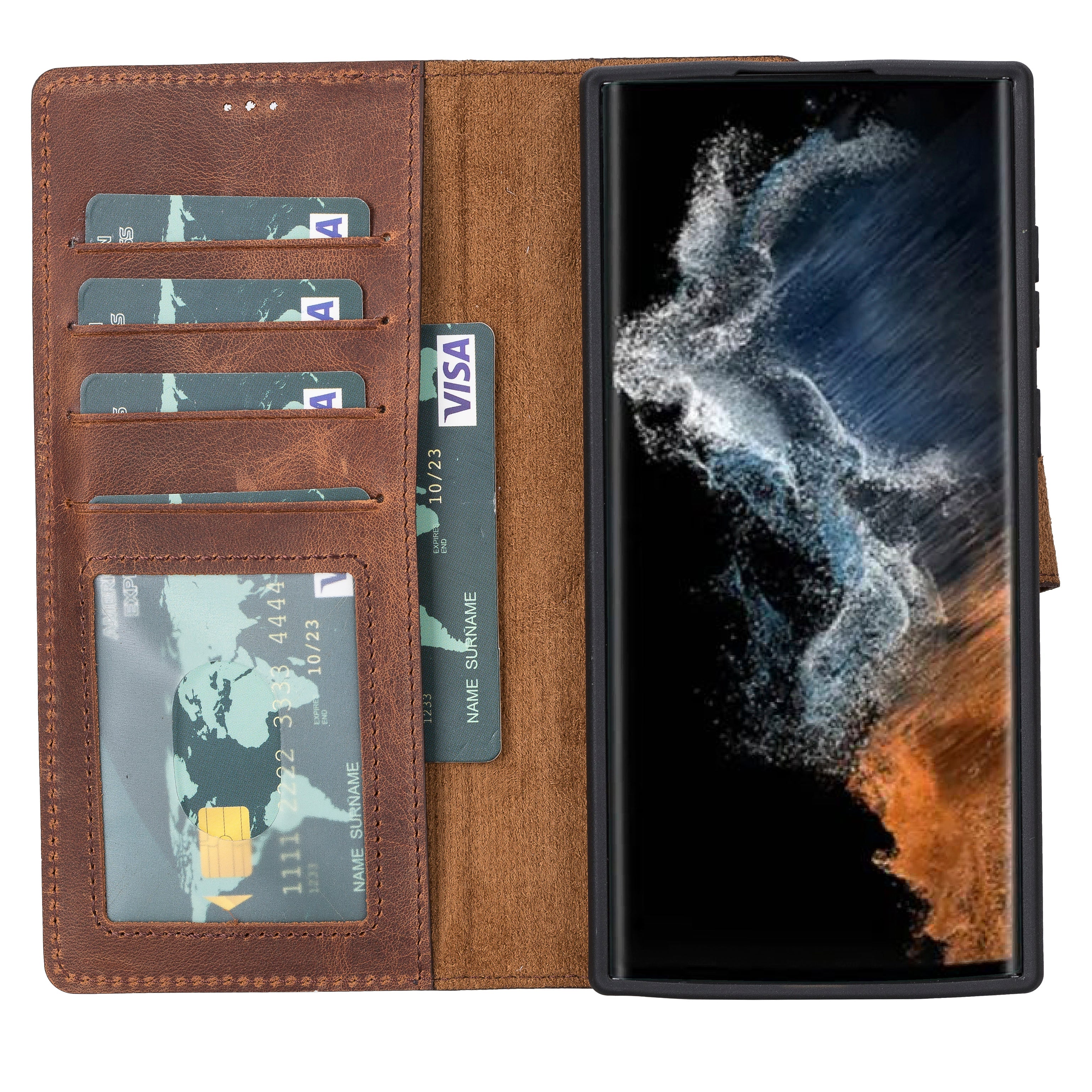 Magic Samsung Galaxy S23 Plus Leather Detachable Wallet Case