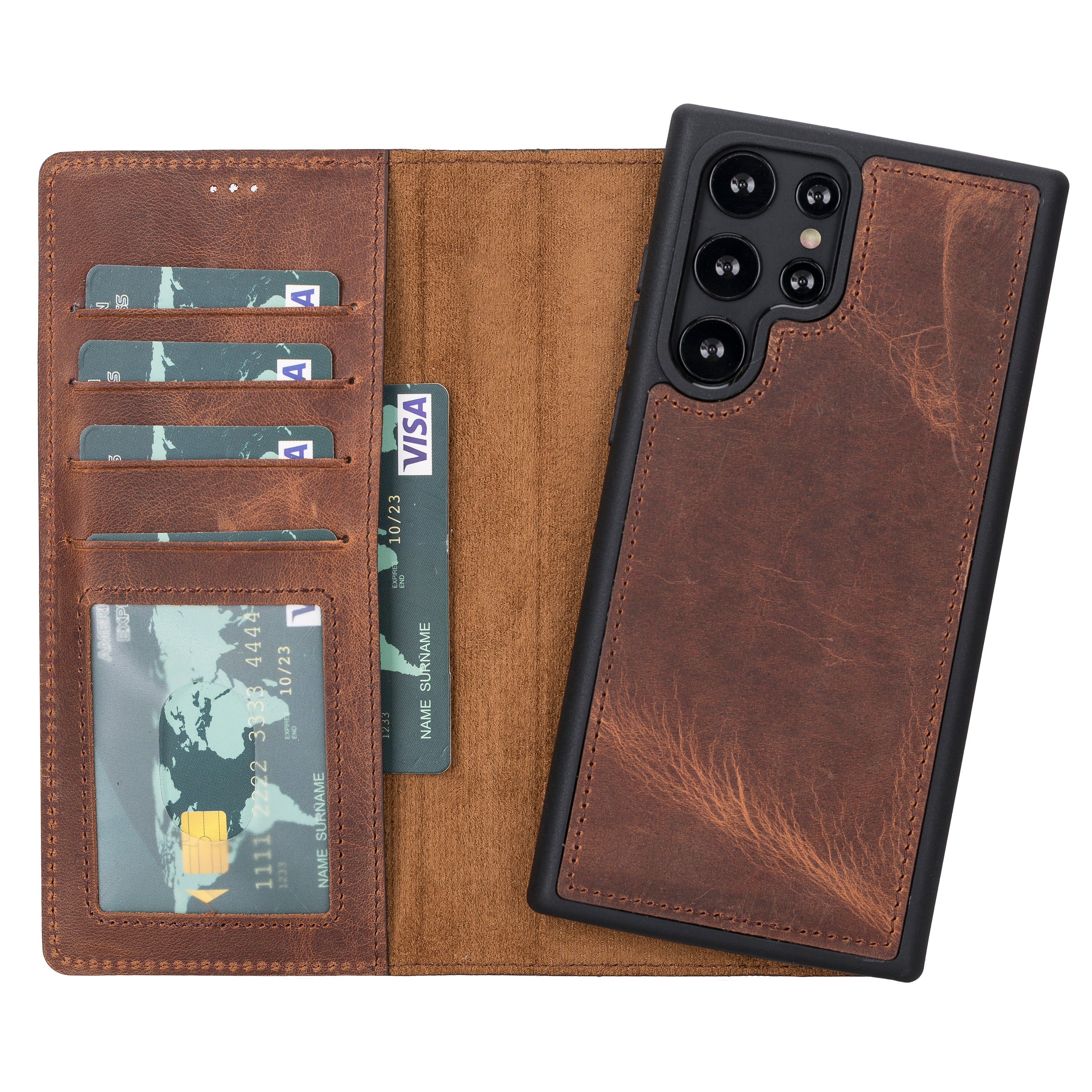 Magic Samsung Galaxy S23 Plus Leather Detachable Wallet Case
