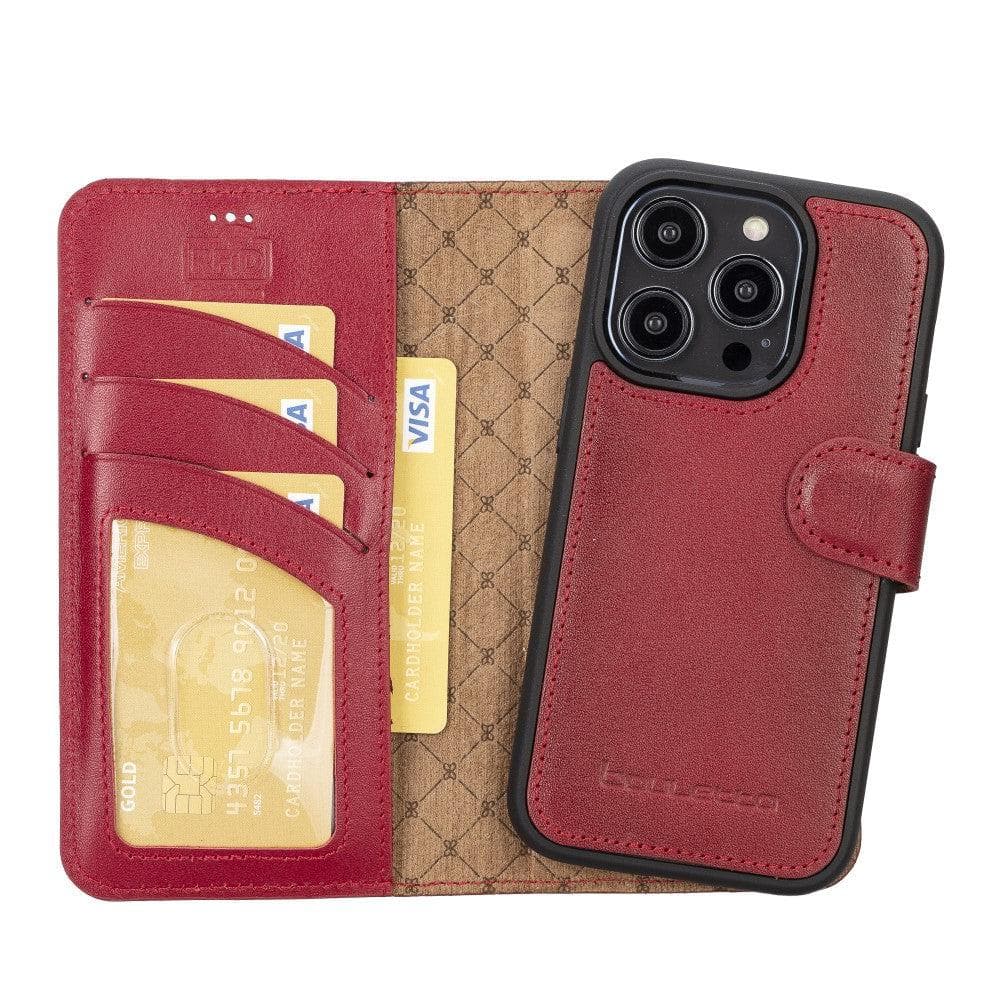 Magic iPhone 14 Pro Max Colorful Leather Detachable Wallet Case
