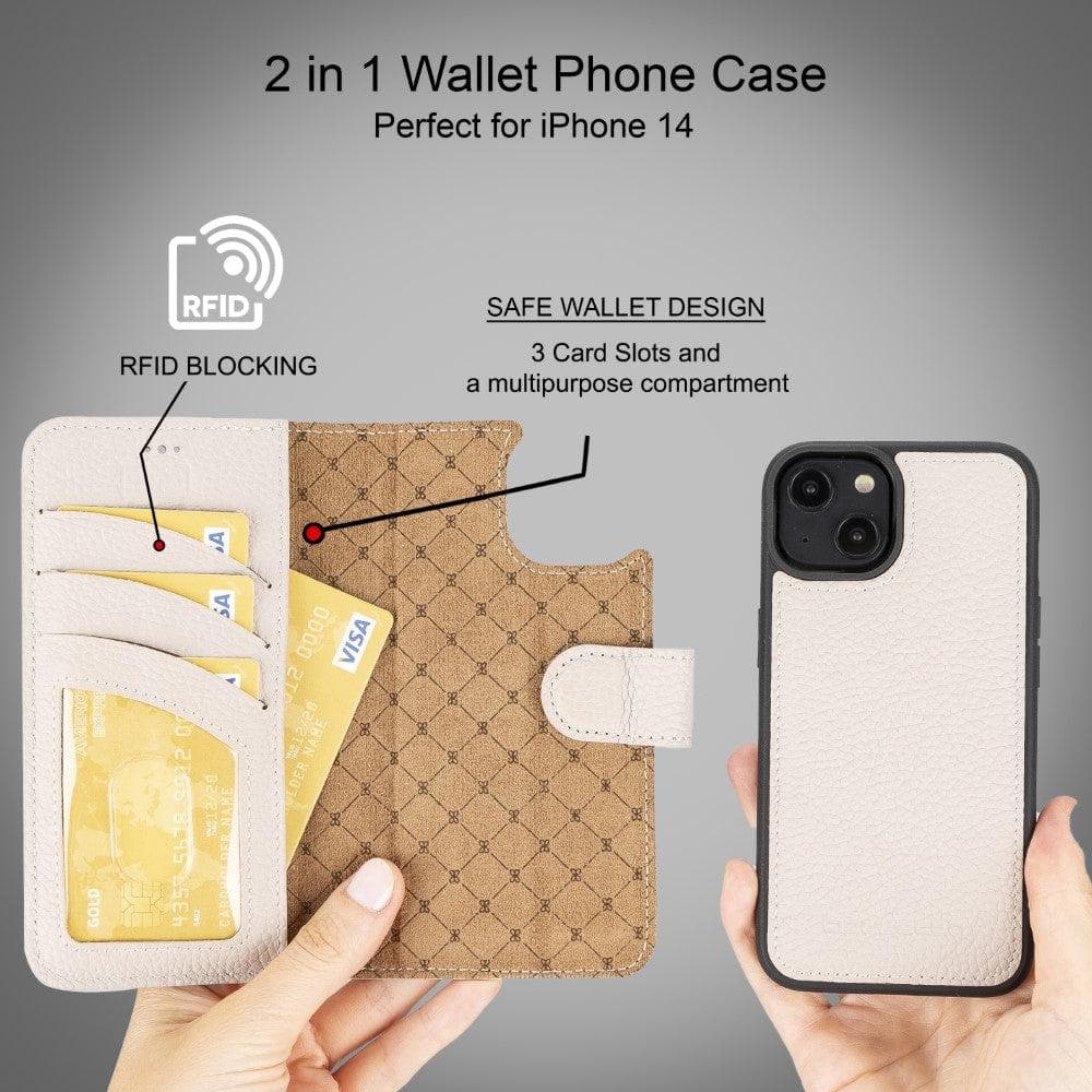 Magic iPhone 14 Pro Max Colorful Leather Detachable Wallet Case
