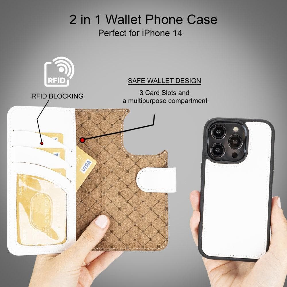 Magic iPhone 14 Pro Max Colorful Leather Detachable Wallet Case
