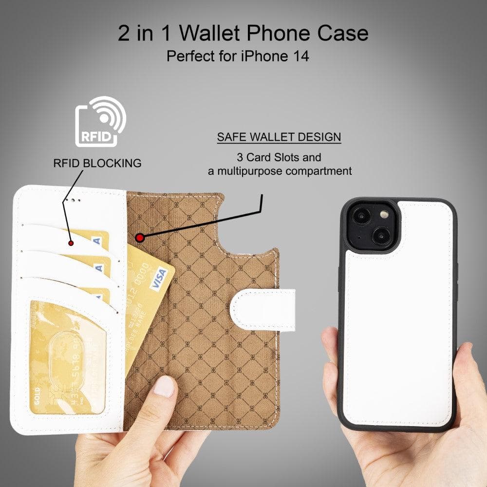 Magic iPhone 14 Pro Max Colorful Leather Detachable Wallet Case