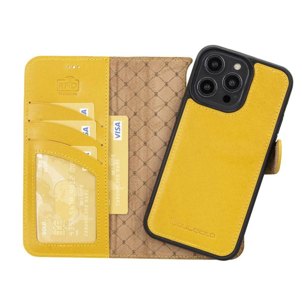 Magic iPhone 14 Pro Max Colorful Leather Detachable Wallet Case