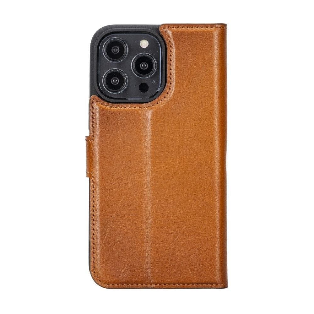 Magic iPhone 14 Pro Max Darker Color Leather Detachable Wallet Case