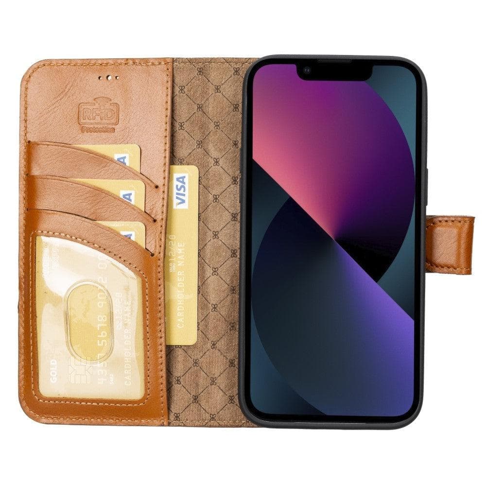 Magic iPhone 14 Pro Max Darker Color Leather Detachable Wallet Case