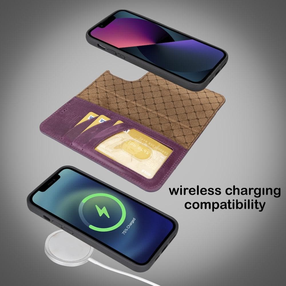 Magic iPhone 14 Pro Max Darker Color Leather Detachable Wallet Case