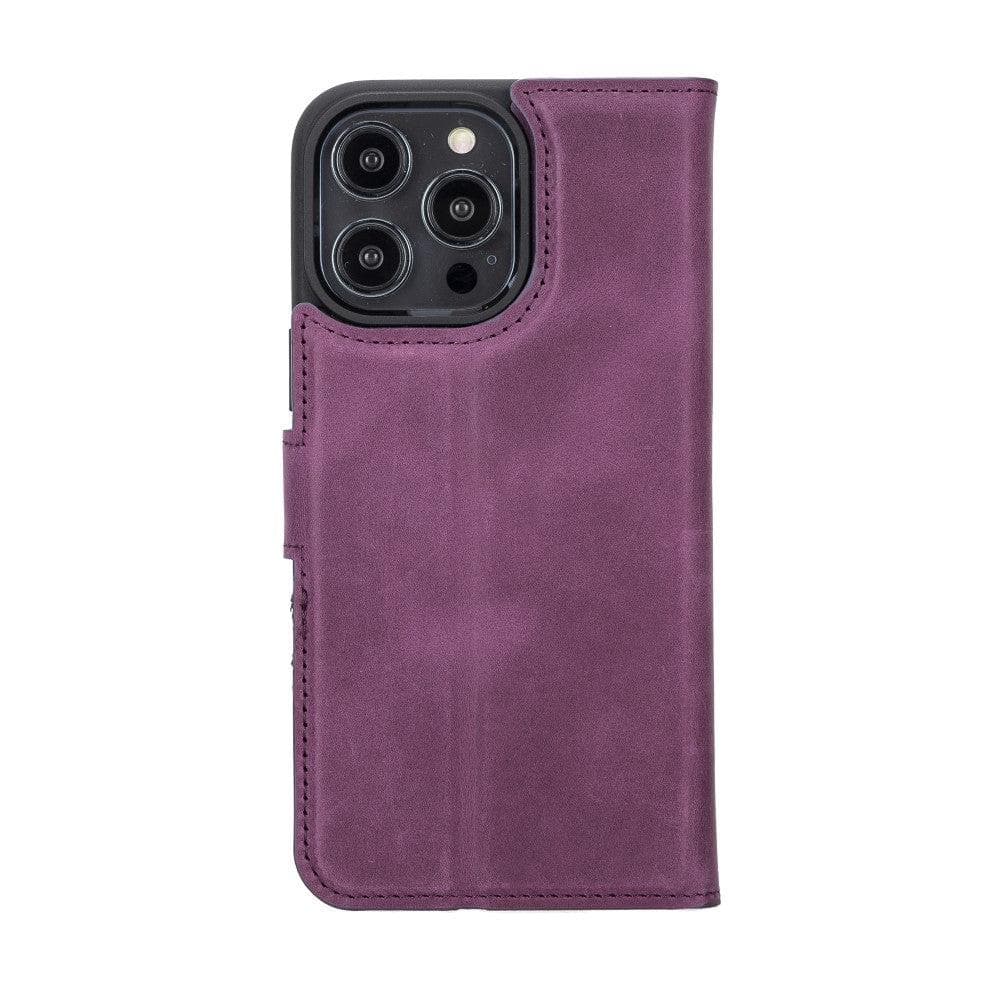 Magic iPhone 14 Pro Max Darker Color Leather Detachable Wallet Case