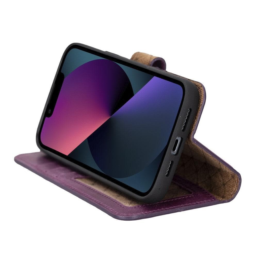 Magic iPhone 14 Pro Max Darker Color Leather Detachable Wallet Case