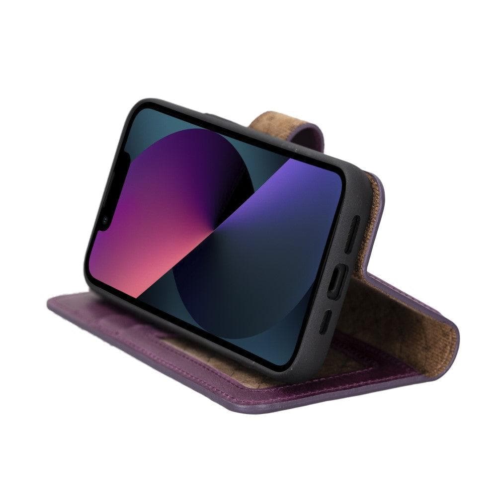 Magic iPhone 14 Pro Max Darker Color Leather Detachable Wallet Case