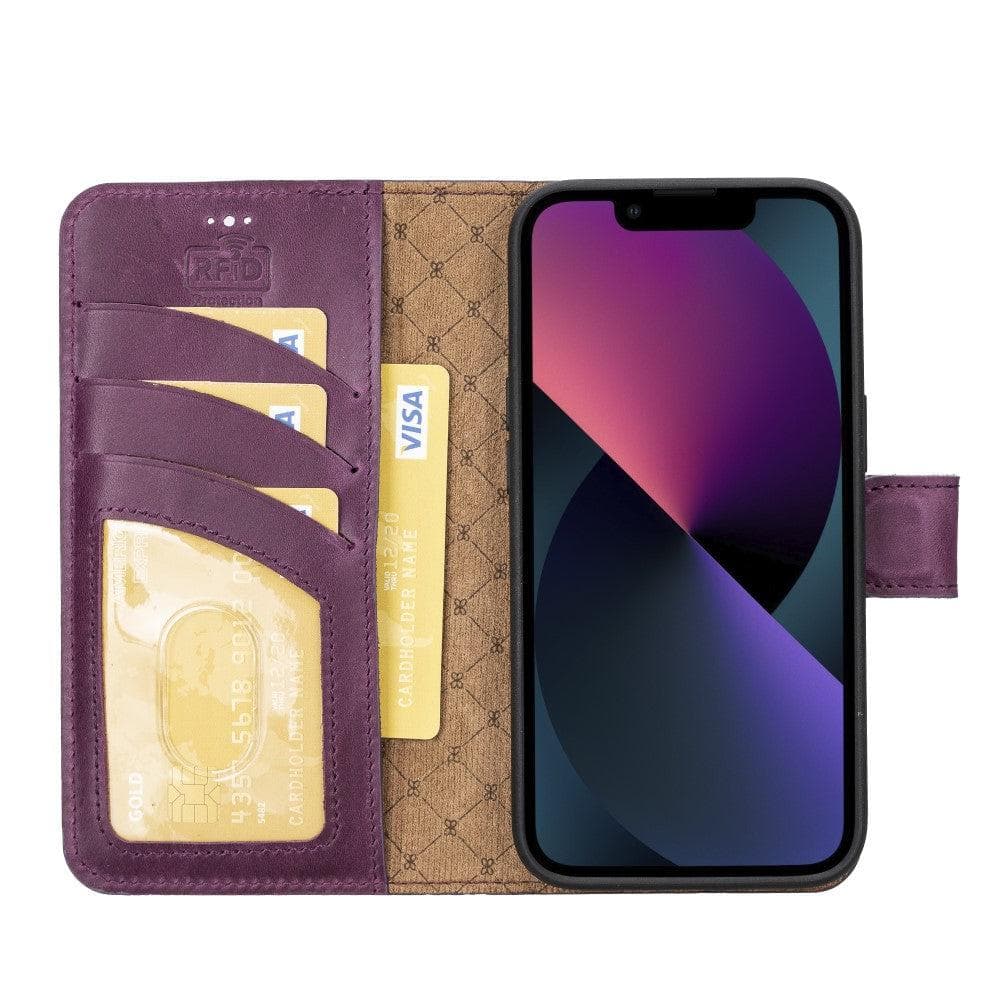 Magic iPhone 14 Pro Max Darker Color Leather Detachable Wallet Case